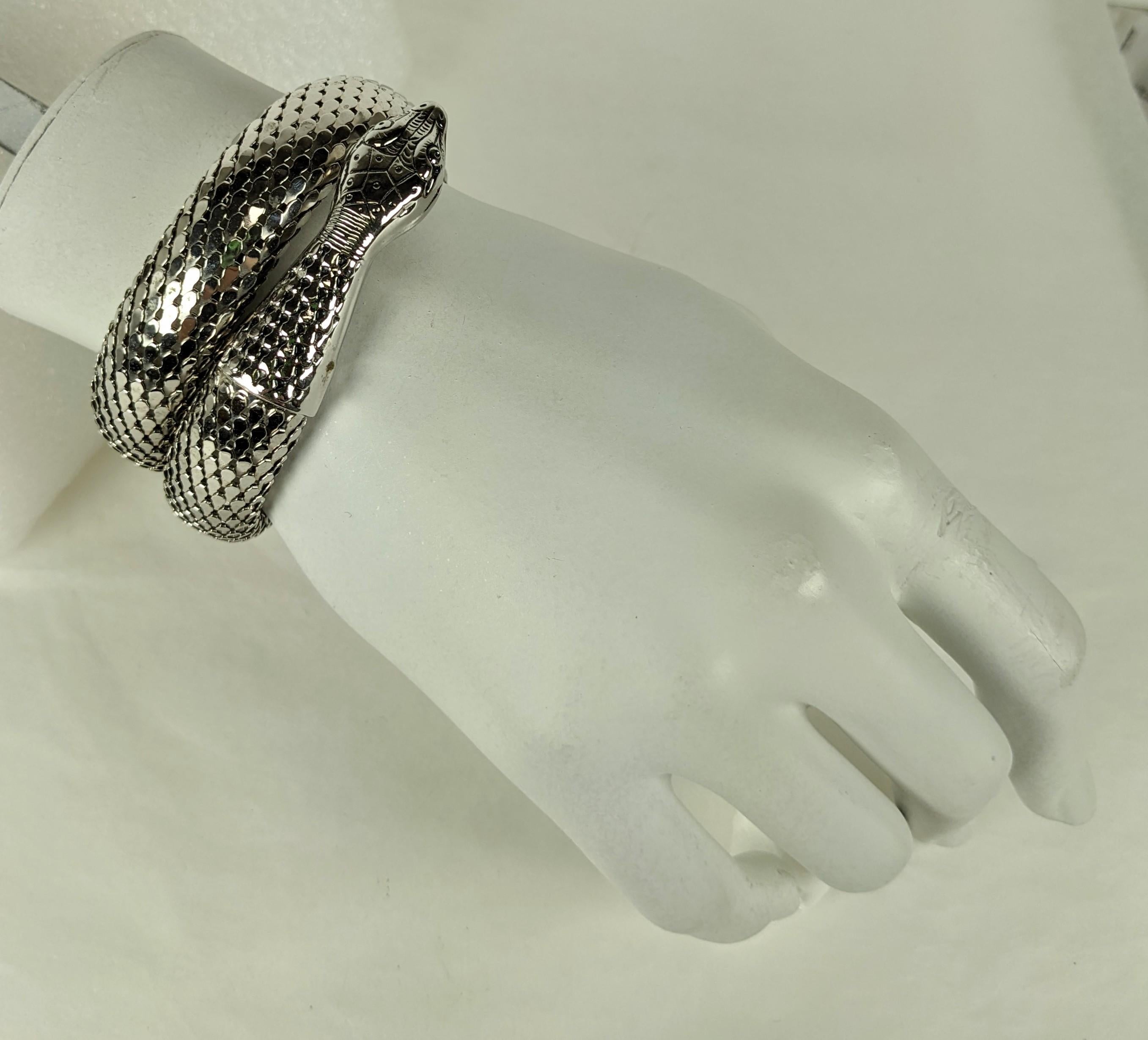 Whiting Davis Silver Snake Clamper In Excellent Condition For Sale In New York, NY