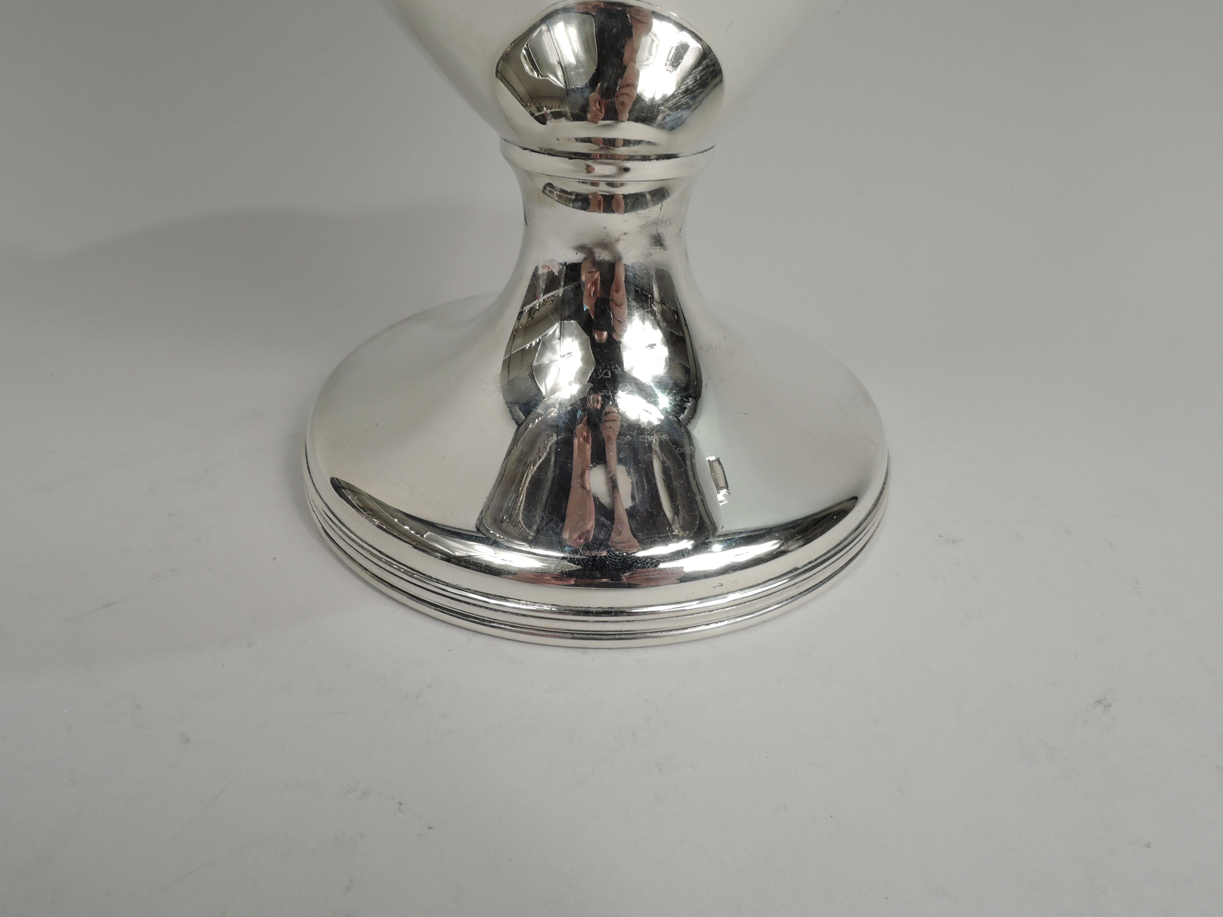 American Whiting Edwardian Classical Sterling Silver Ewer Pitcher