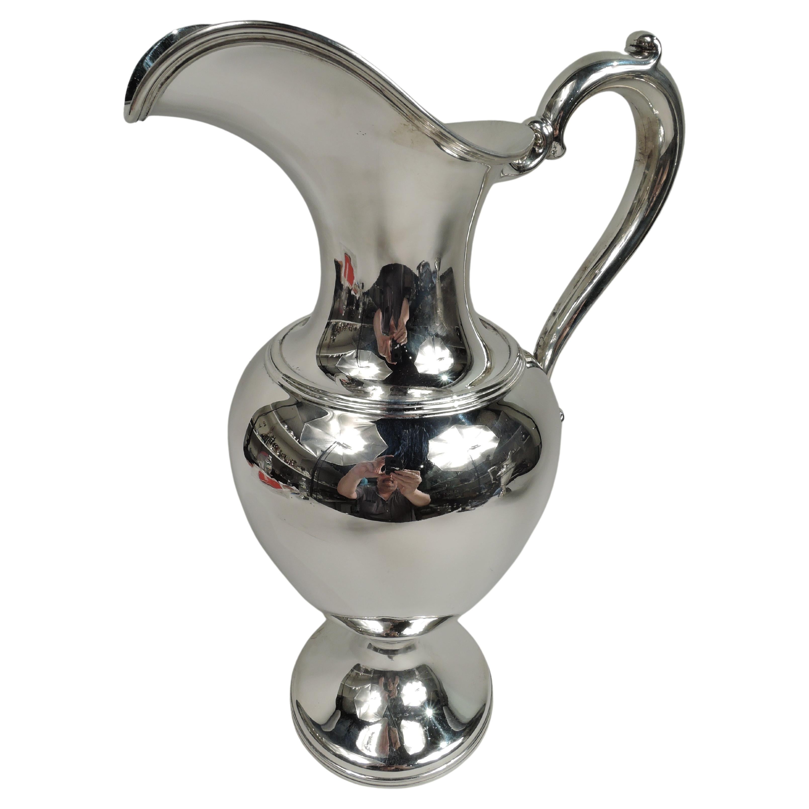 Whiting Edwardian Classical Sterling Silver Ewer Pitcher