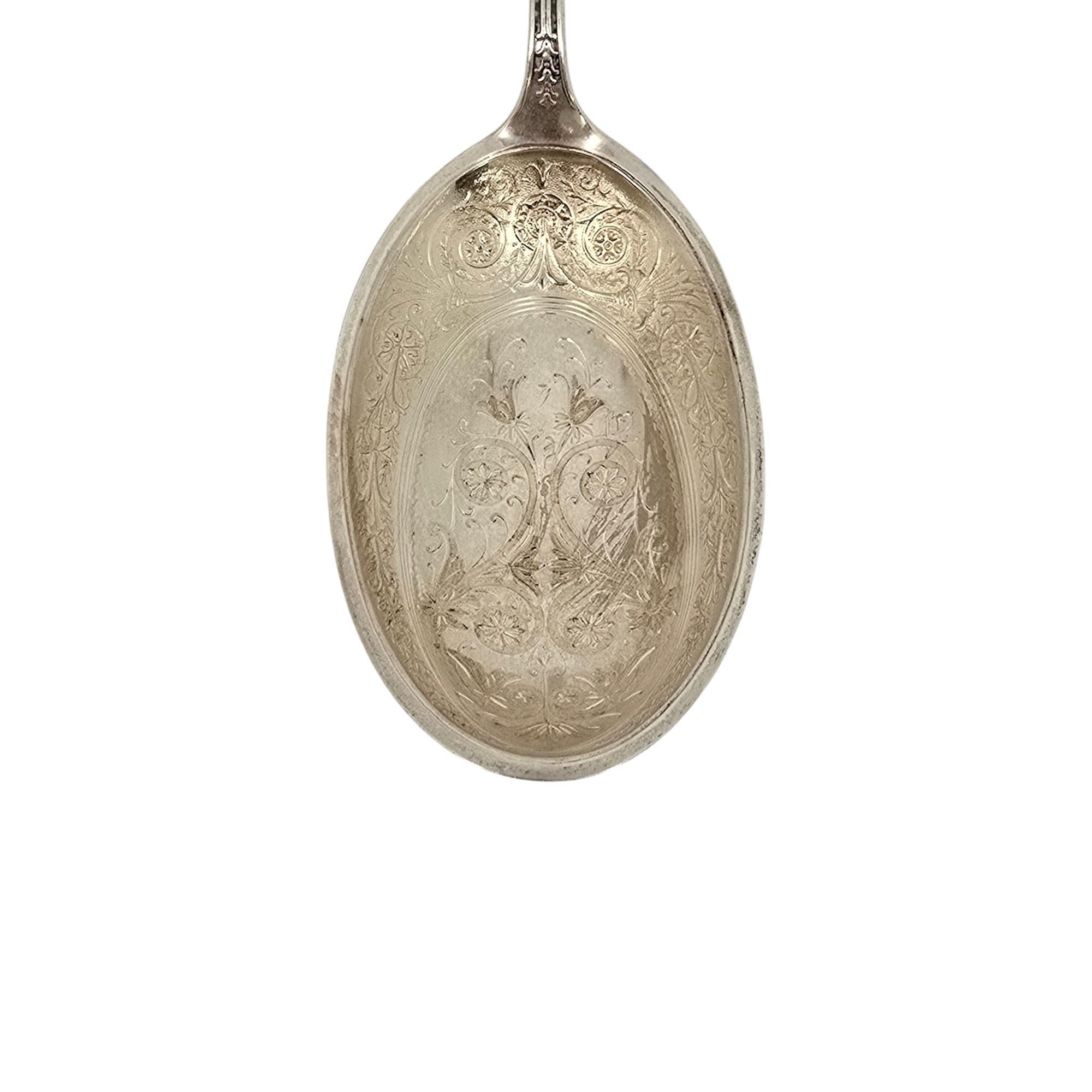 Cuillère à baies/casserole Arabesque de Whiting Mfg Co en argent sterling 23A avec mono n° 21297 en vente 1