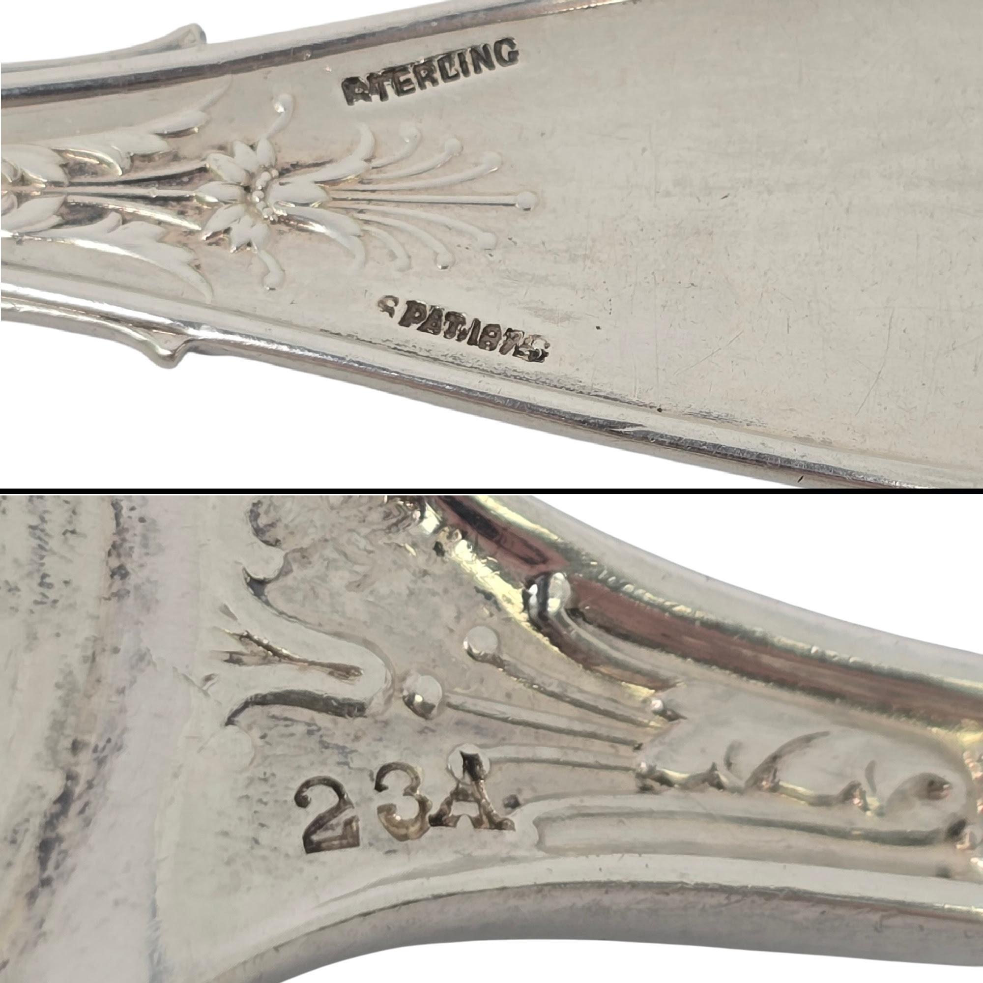 Cuillère à baies/casserole Arabesque de Whiting Mfg Co en argent sterling 23A avec mono n° 21297 en vente 5
