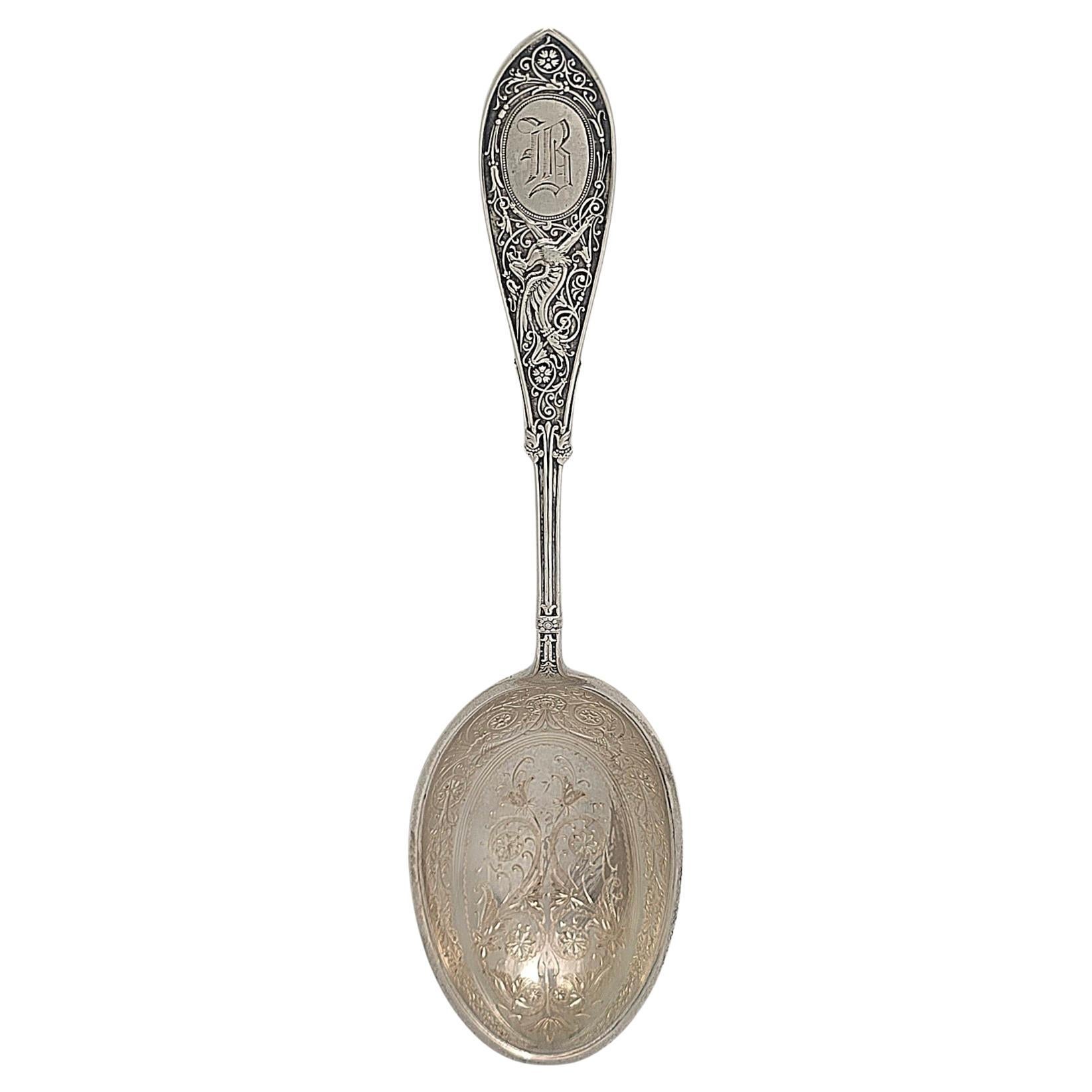 Whiting Mfg Co Sterling Silver Arabesque Berry/Casserole Spoon 23A w/Mono #21297