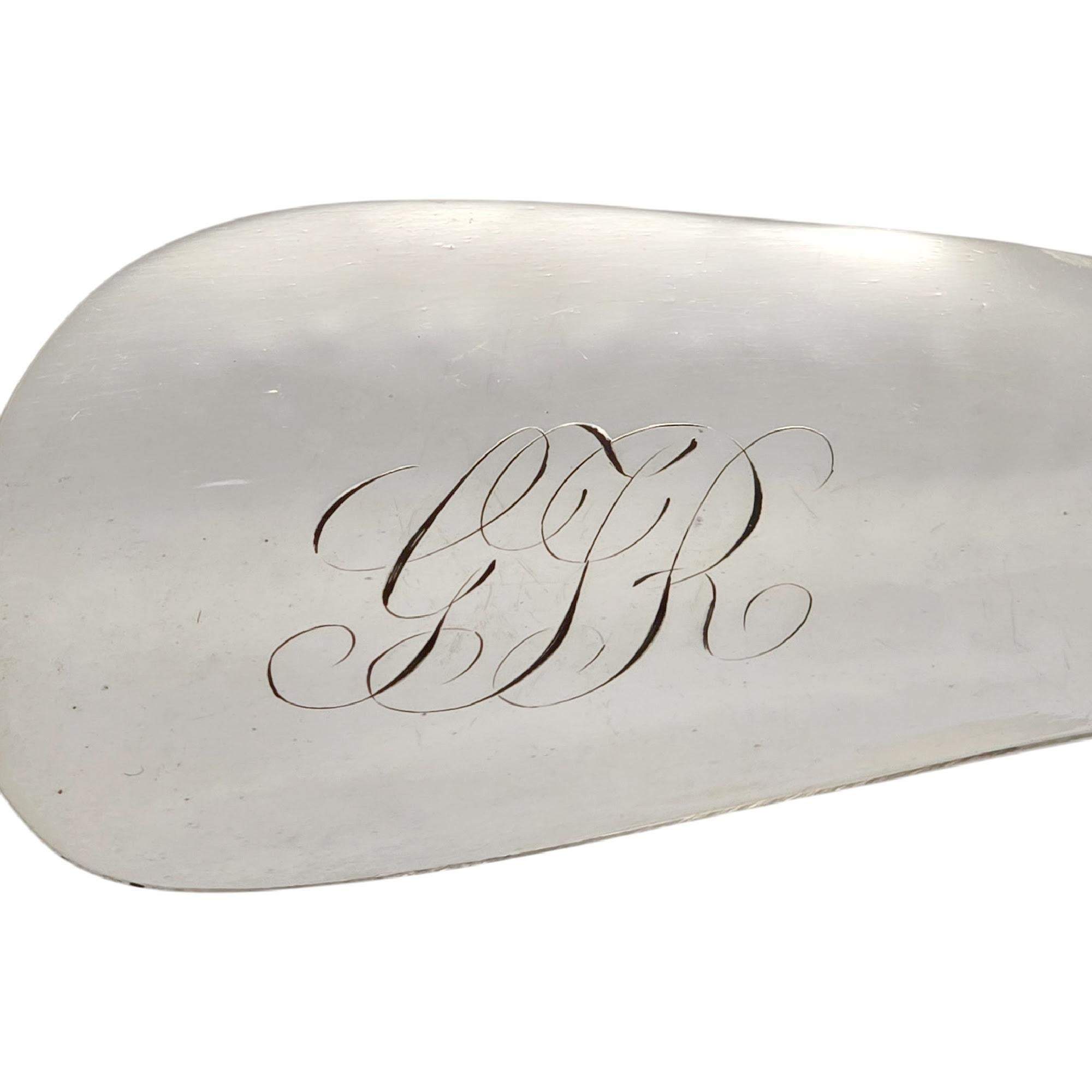 Whiting Mfg Co Sterling Silver Japanese Pattern Shoehorn w/Mono #21303 For Sale 3