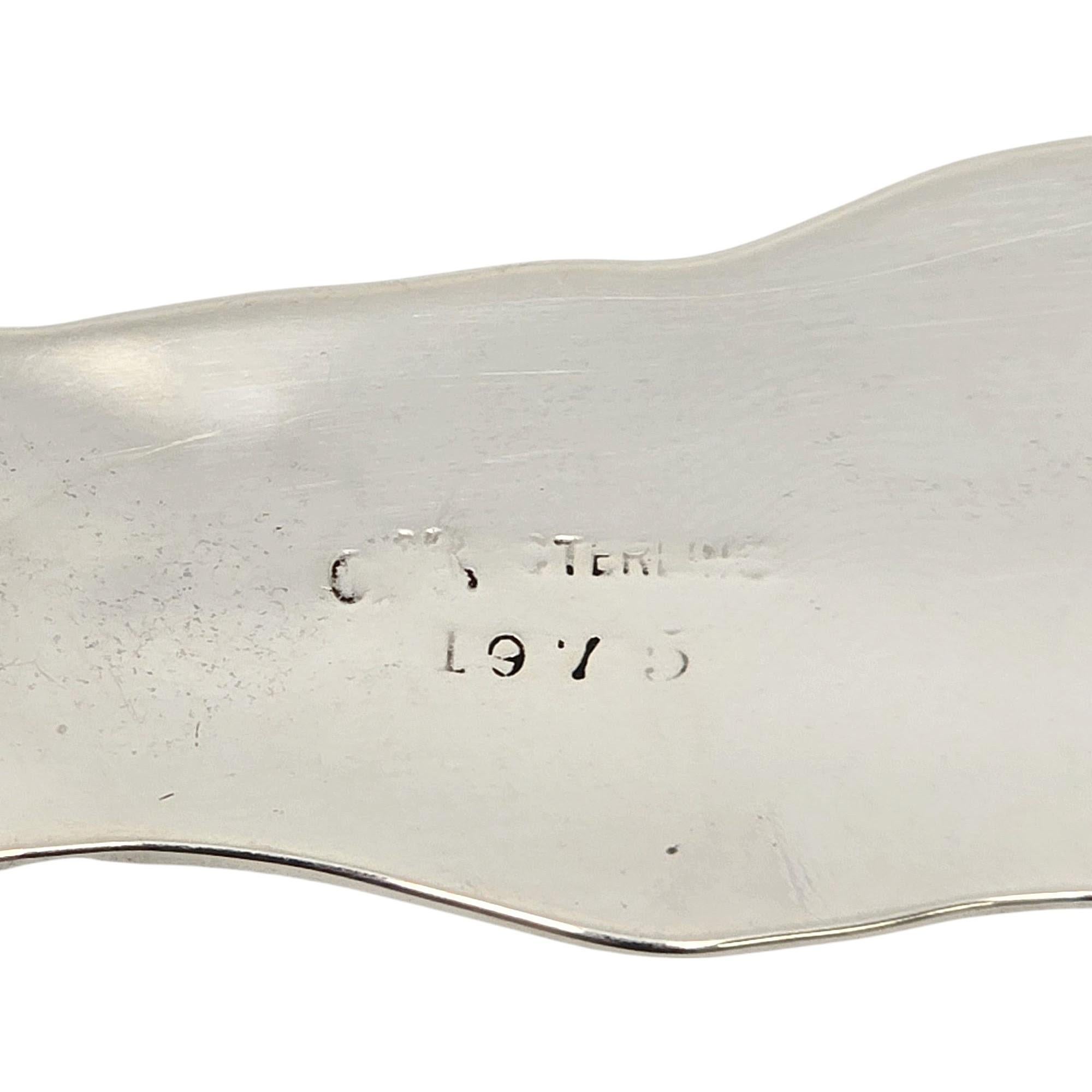 Whiting Mfg Co Sterling Silver Japanese Pattern Shoehorn w/Mono #21303 For Sale 4