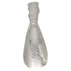 Whiting Mfg Co Sterling Silber japanische Muster Schuhlöffel w/Mono #21303