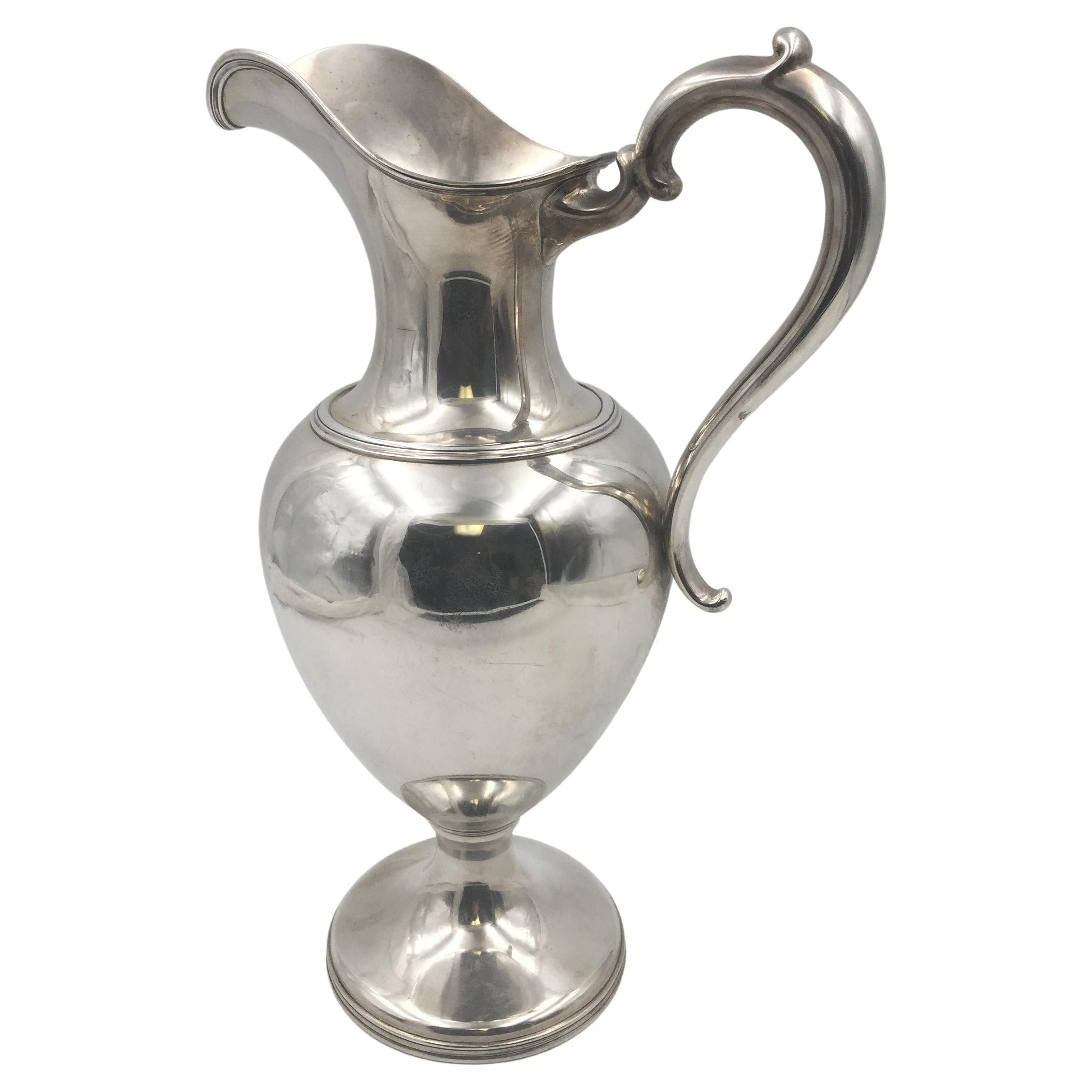 Whiting Sterling Silver 1911 Pitcher Jug in Art Deco Style