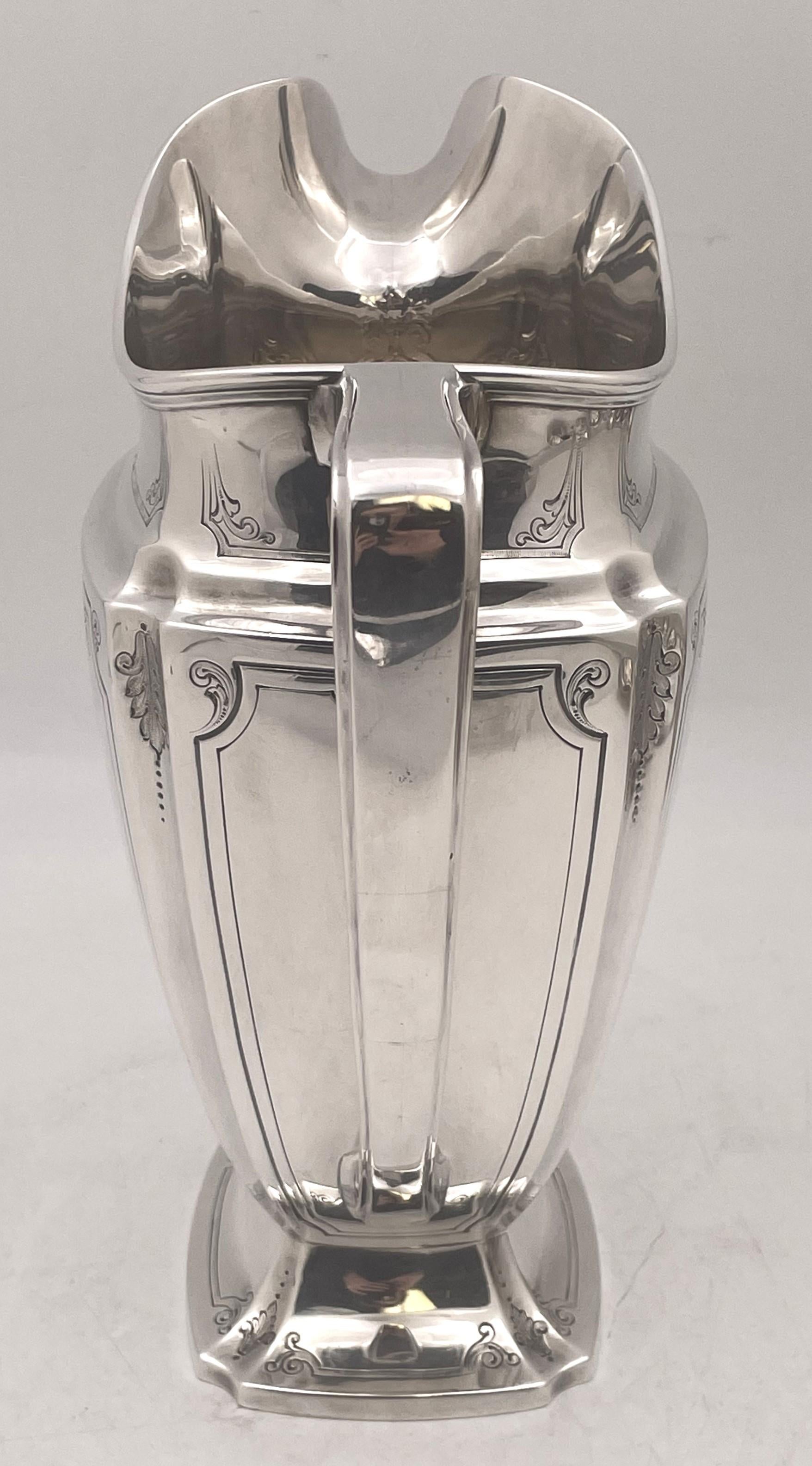 American Whiting Sterling Silver Bar Pitcher from Late 19th/ Early 20th Century For Sale