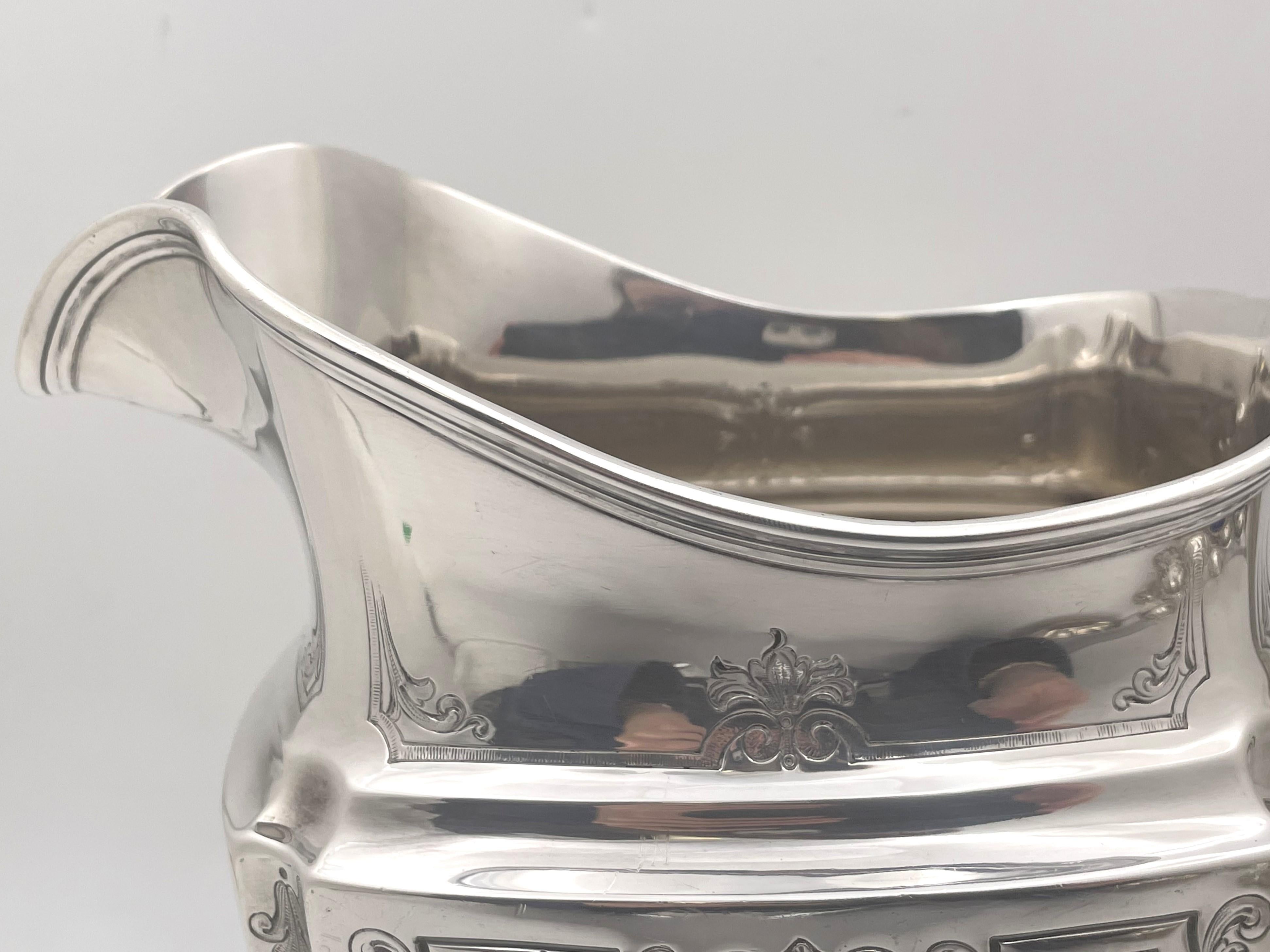 Whiting Sterling Silver Bar Pitcher from Late 19th/ Early 20th Century In Good Condition In New York, NY