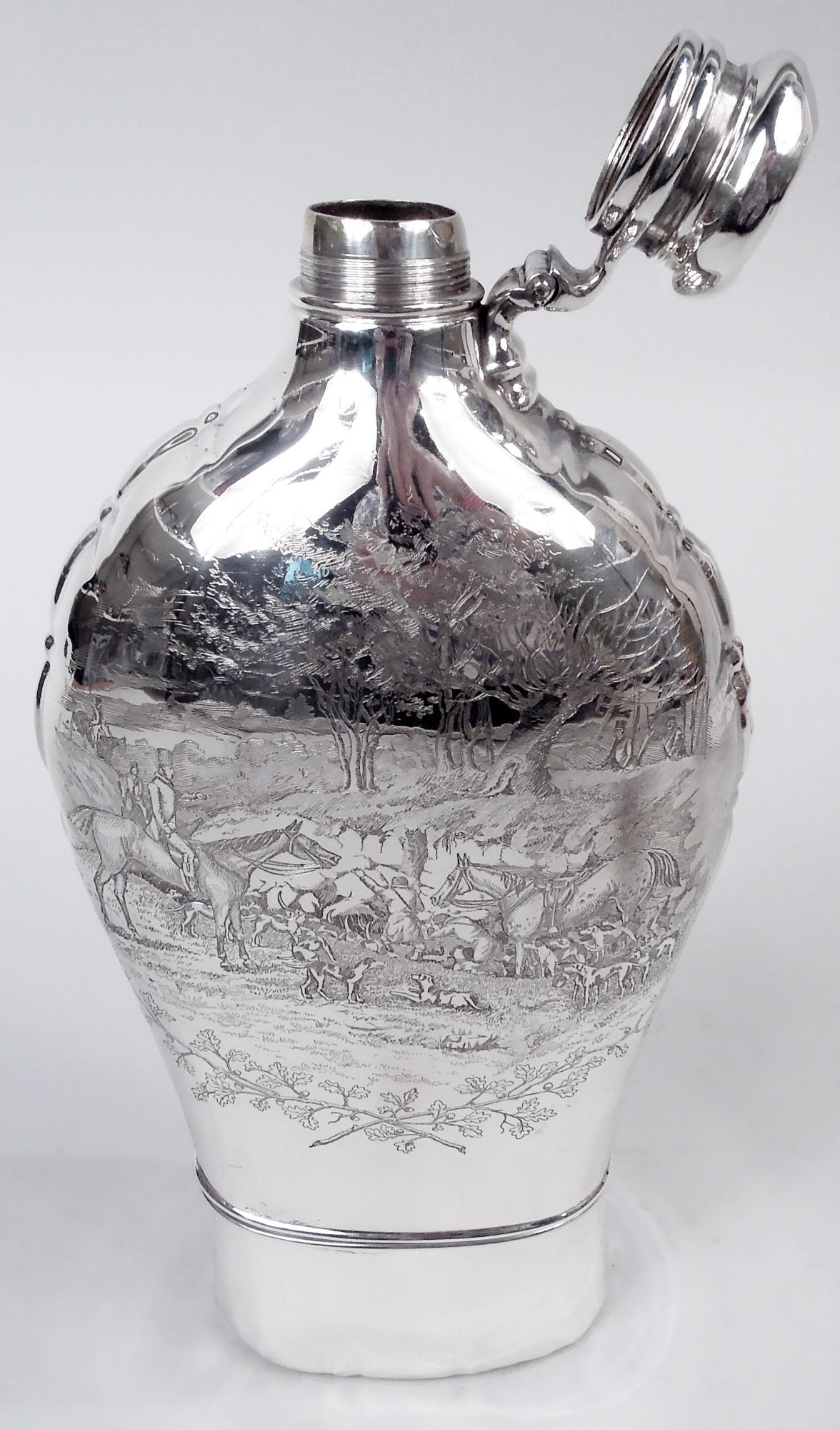 Flacon à cheval en argent sterling de Whiting avec American Polo Association Bon état - En vente à New York, NY