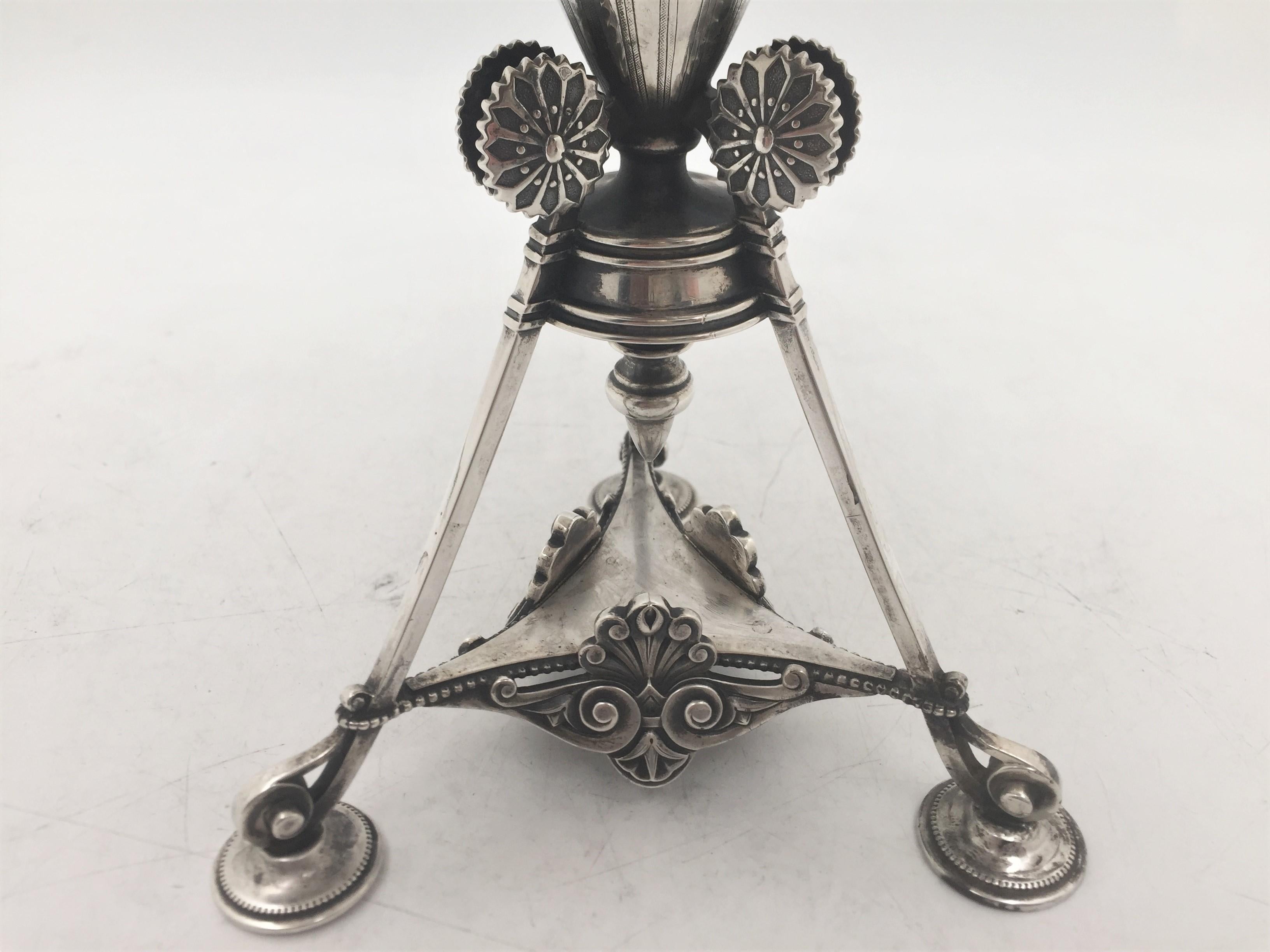 Whiting Sterling Silver Late 19th Century Centerpiece Bowl Stand For Sale 1