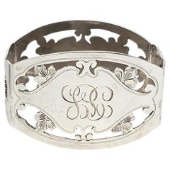 Whiting Sterling Silver Openwork Floral Napkin Ring 4291 #24424