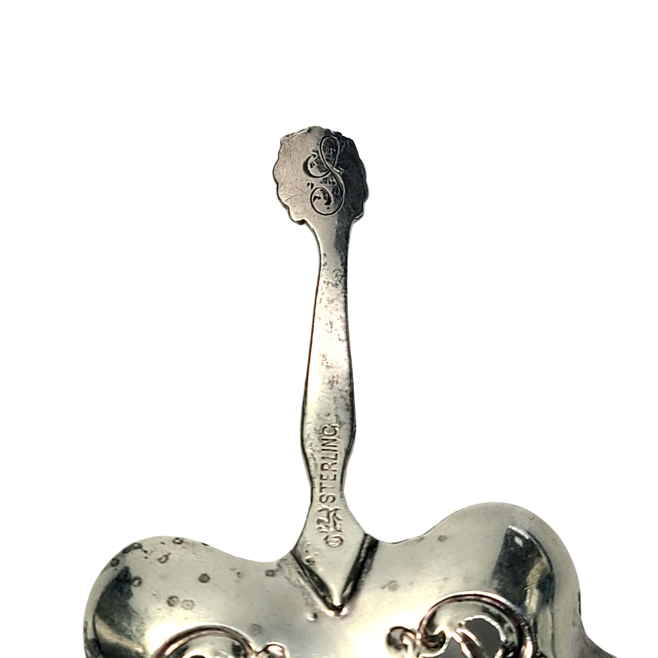 Whiting Sterling Silver Small Bon Bon Spoon with Monogram In Good Condition For Sale In Washington Depot, CT