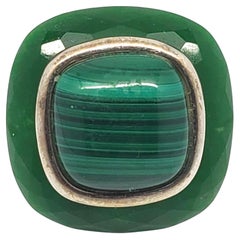 Whitney Kelly Sterling Silber Malachit Kuppel Ring Größe 11 #21427 Whitney Kelly Sterling Silber Malachit Kuppel Ring Größe 11 #21427