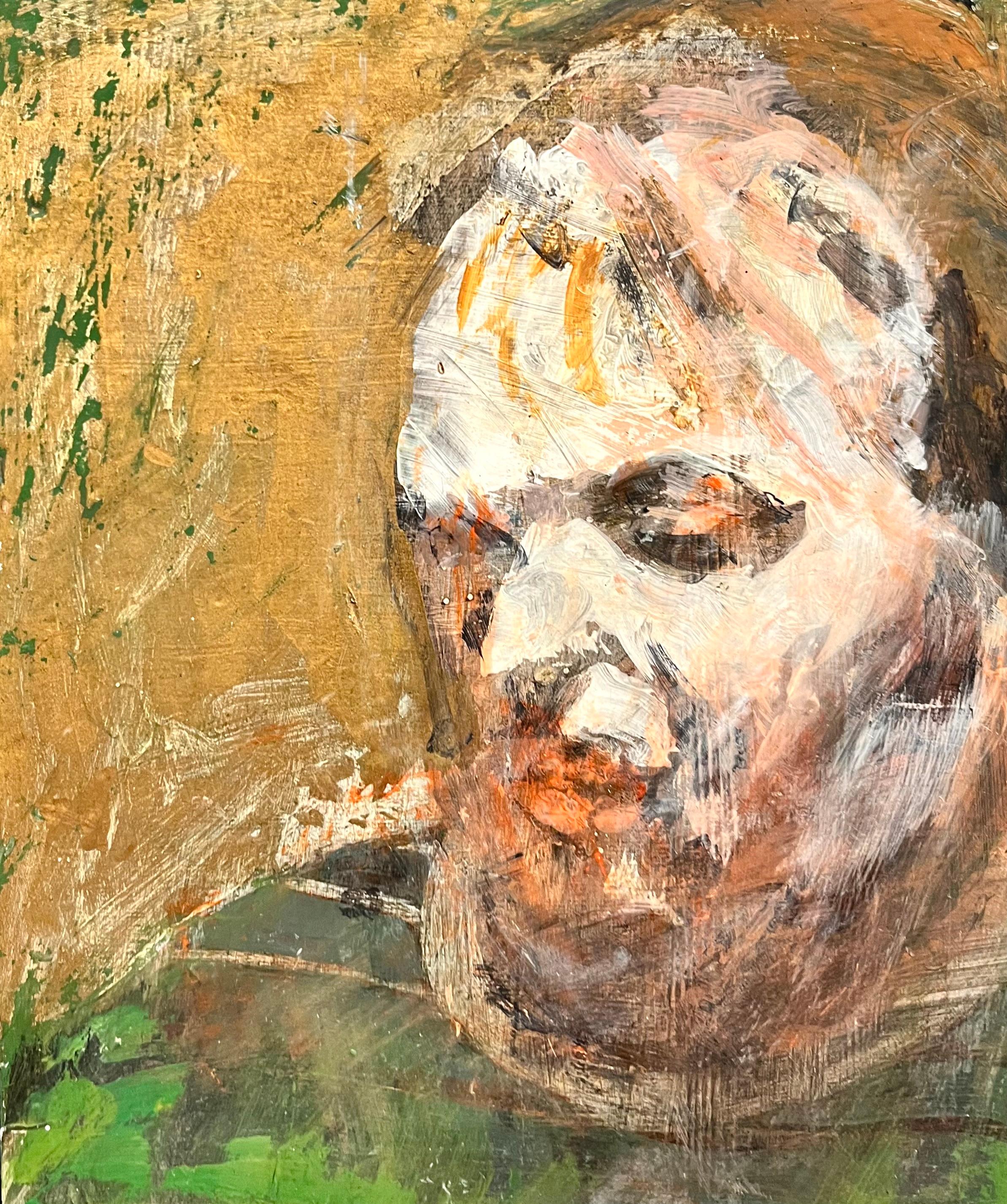 Junges Porträt von Francis Bacon in Berlin – Painting von Whitney Lee Savage