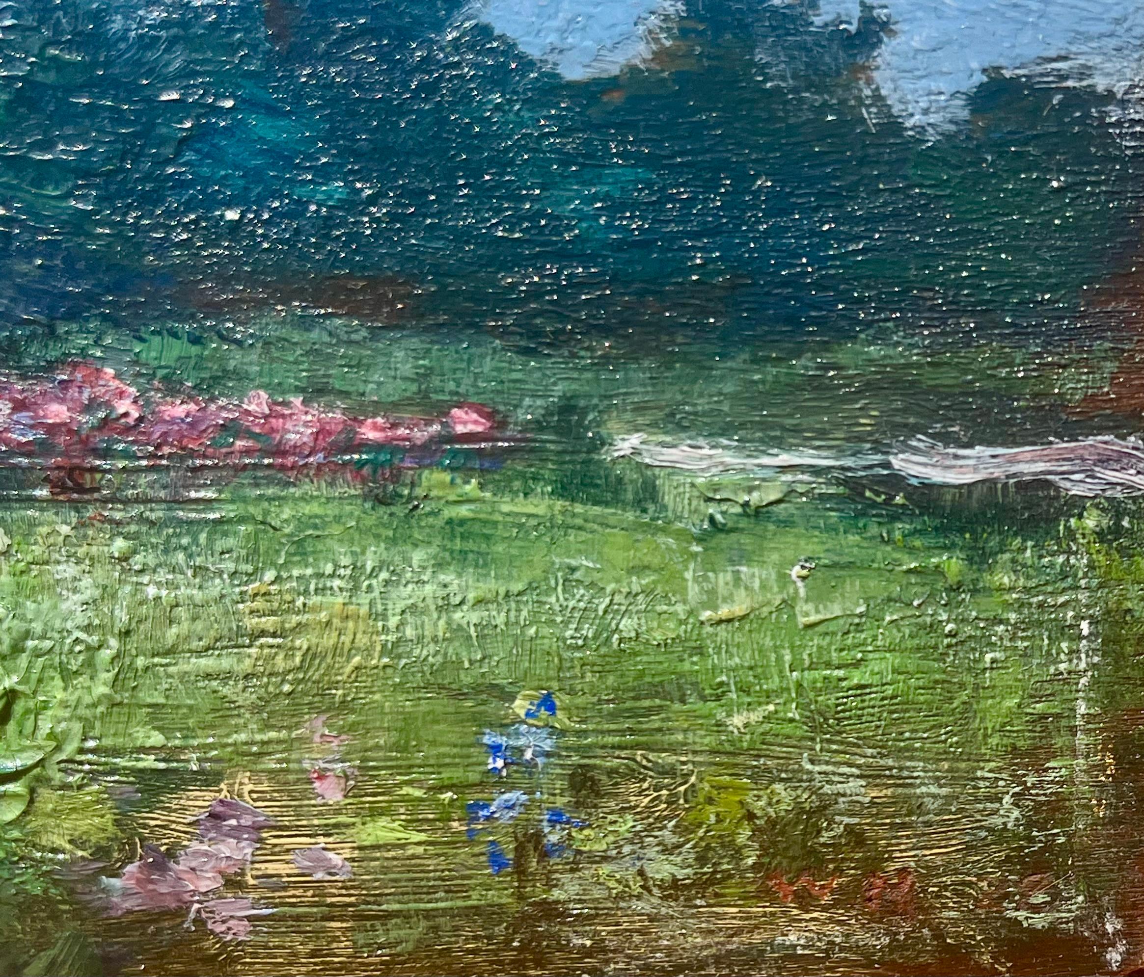Campo de flores de primavera - Painting de Whitney Myron Hubbard
