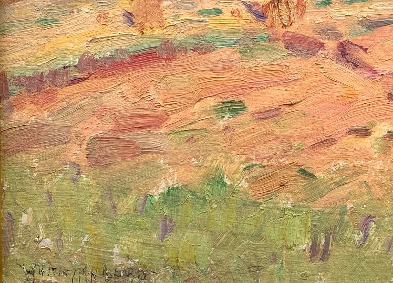 “Hill View” - Brown Landscape Painting by Whitney Myron Hubbard
