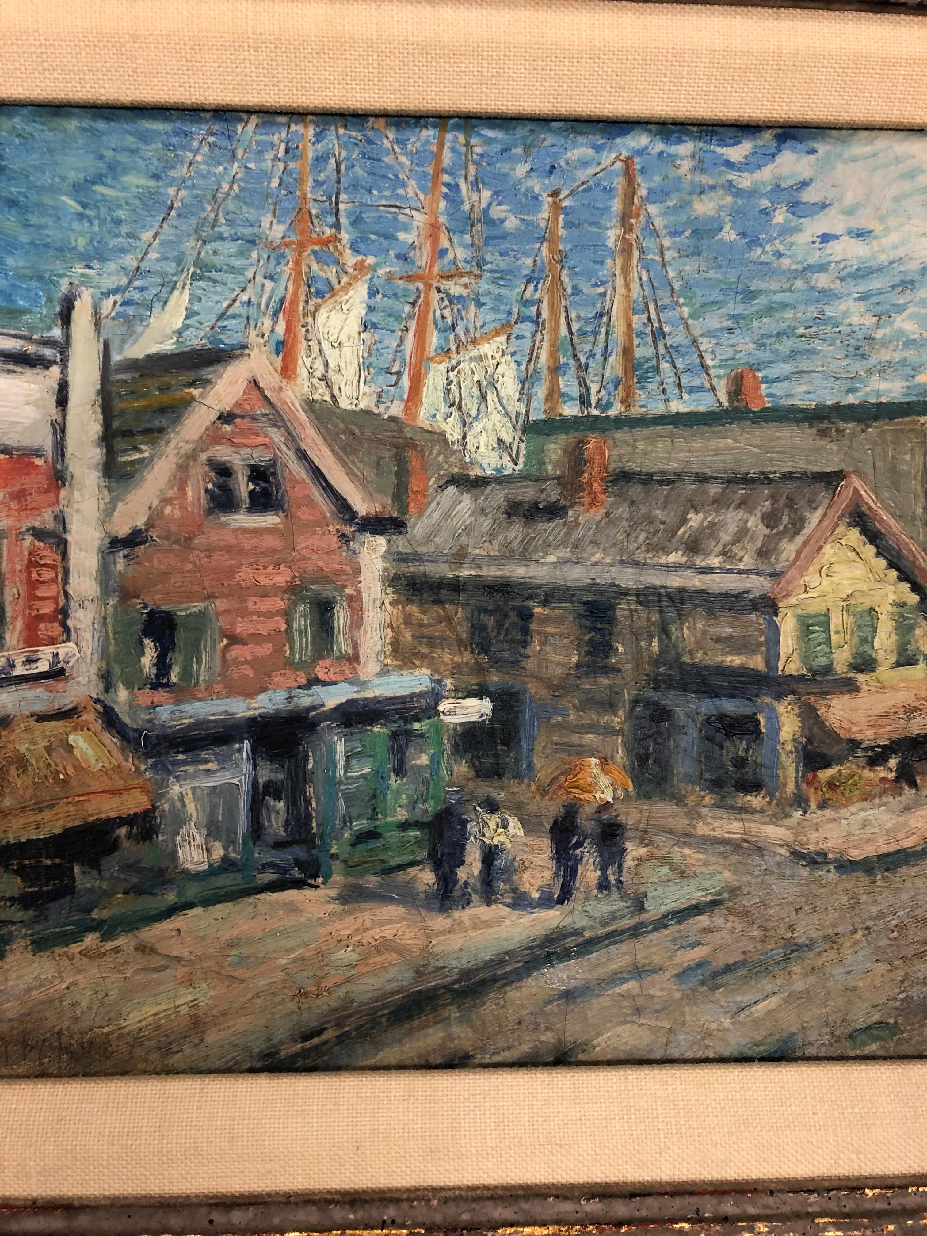 Whitney Myron Hubbard: 1875-1965. Well listed American artist who lived and painted mostly in the town of Greenport L.I.. He has auction records over $6500. He studied at the Art Students League. He exhibited at the National Academy of Design and