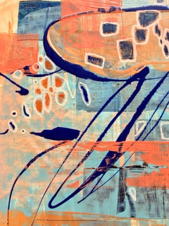 Atomic - Contemporary Abstract (Blue + Pink + Orange)