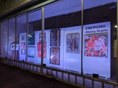 Barbed - Contemporary Abstract (Copper + White + Metallic Silver)