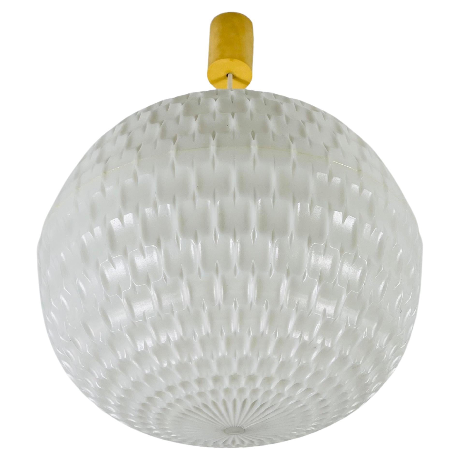 White Pendant Lamp by Aloys Gangkofner for Peill and Putzler, 1970s