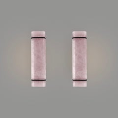 WHN18 Pink Rock Crystal Sconces By Phoenix