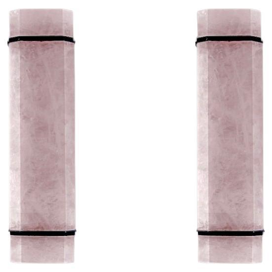 WHN18 Pink Rock Crystal Sconces By Phoenix