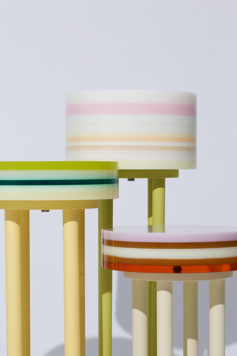 Modern WHO AM I, Unique Side Table Trio by STUDIO YOLK For Sale