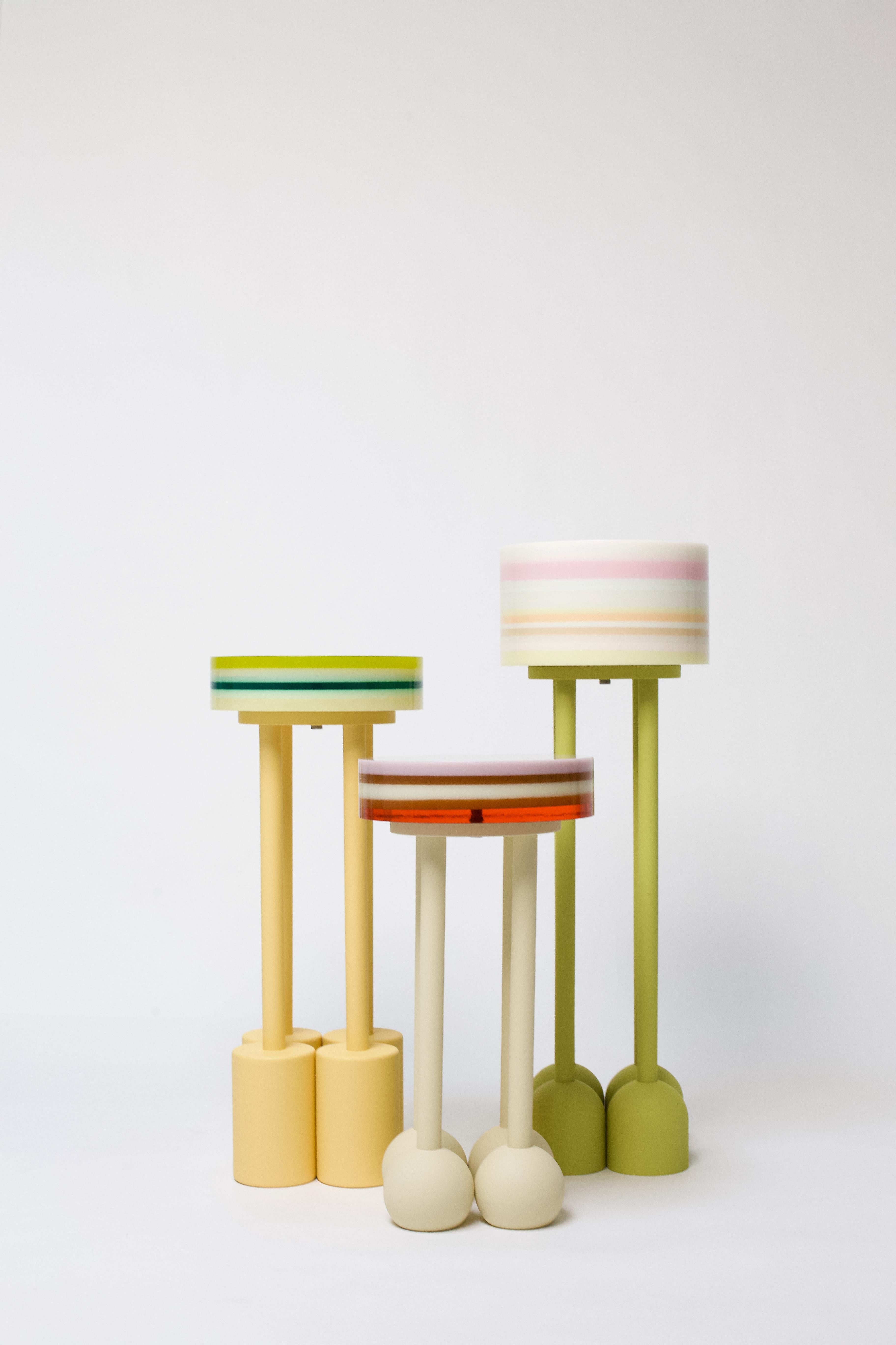 Contemporary WHO AM I, Unique Tall Side Table by STUDIO YOLK