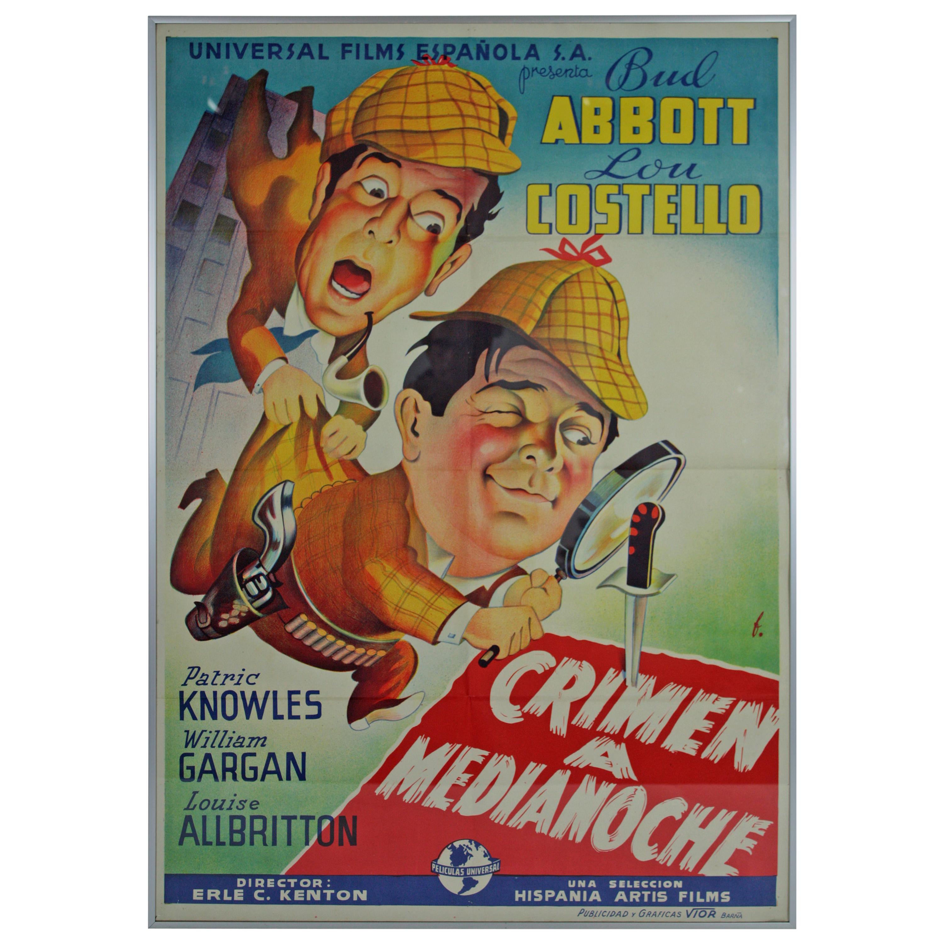  "Who done it?" Spanish Film Poster, 1944 For Sale
