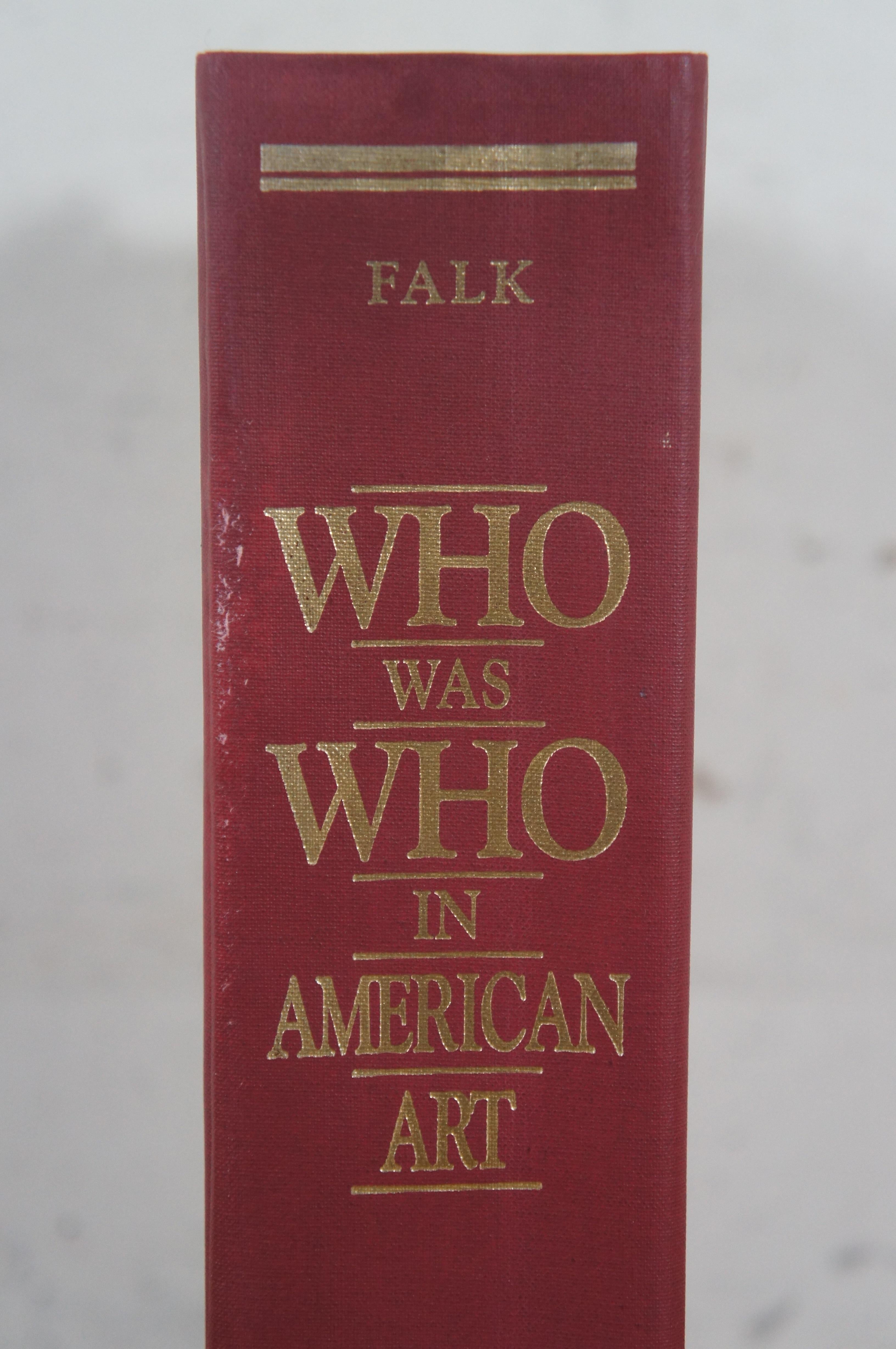 Paper Who Was Who in American Art Hardback Book Falk 1985 