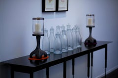 Whole Nother Melk Bottles/Vases: Etched Blown Glass, Chicago, Jordan Mozer, 2013