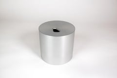 Whole Stool Minimalist Sculpture in Milled Anodized Aluminium by Jonathan Nesci