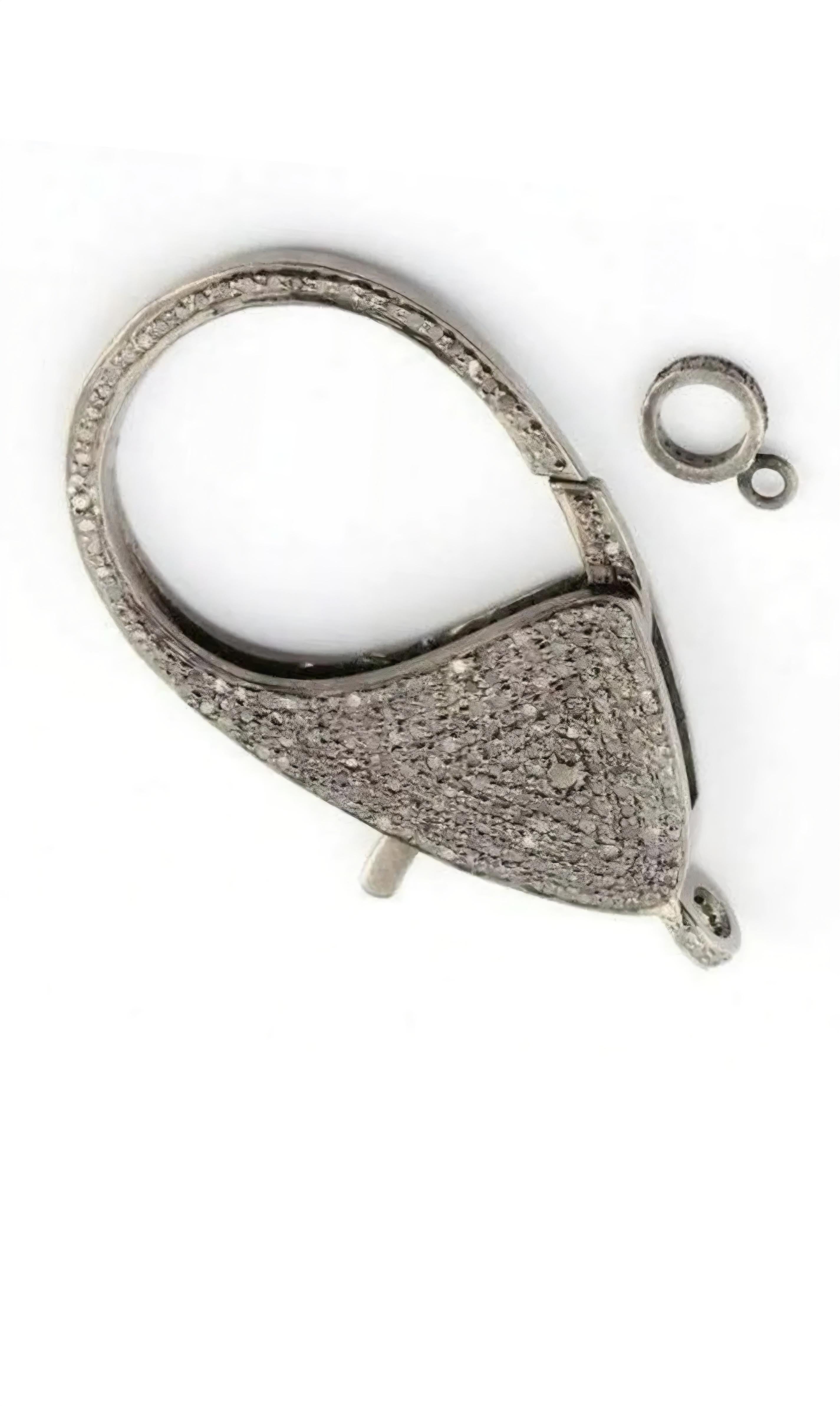 Wholesale 10Pc Pave Diamond Lobster Clasp 925 Silver Necklace Connector Findings For Sale 6