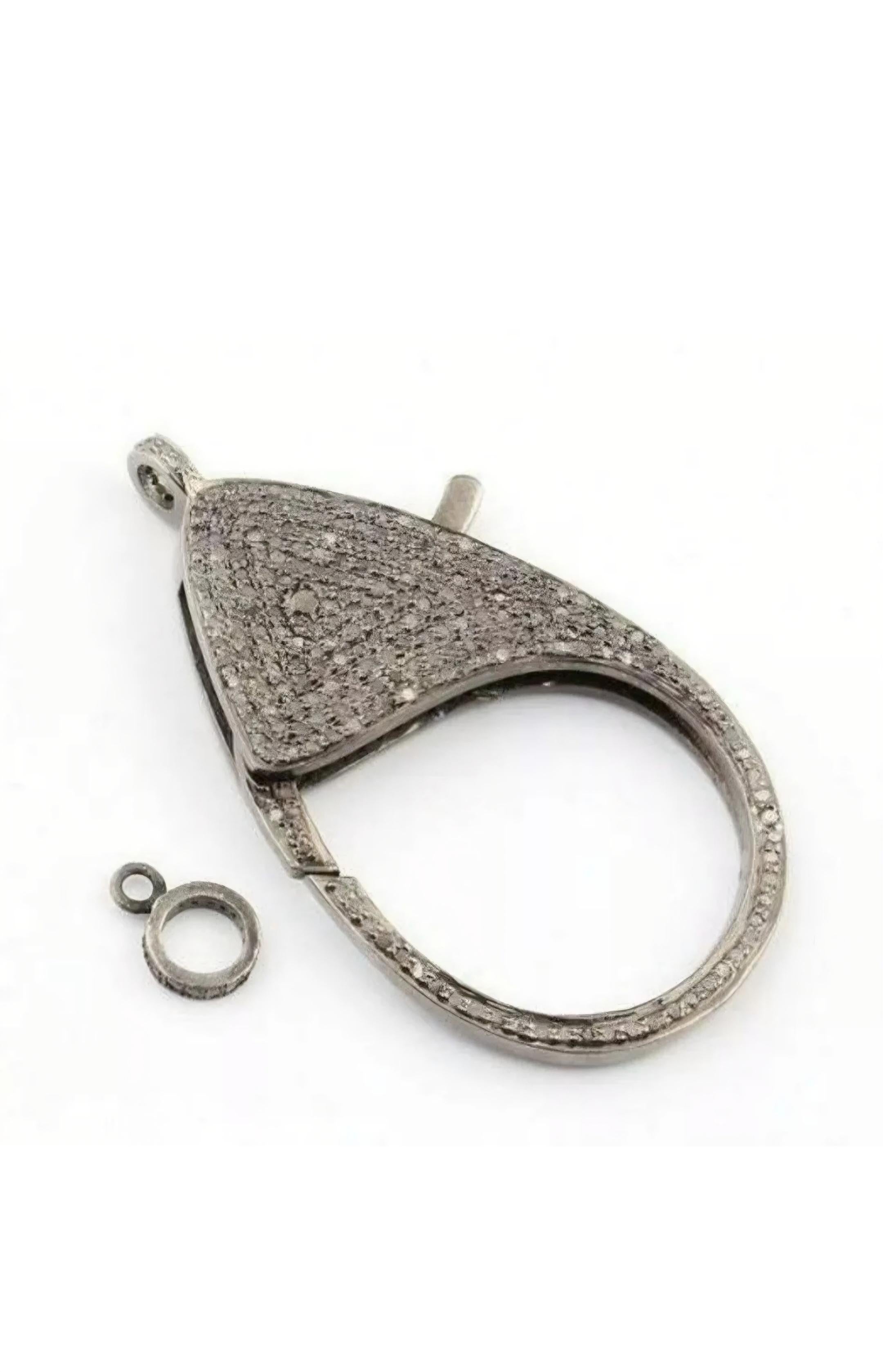 Wholesale 10Pc Pave Diamond Lobster Clasp 925 Silver Necklace Connector Findings For Sale 1