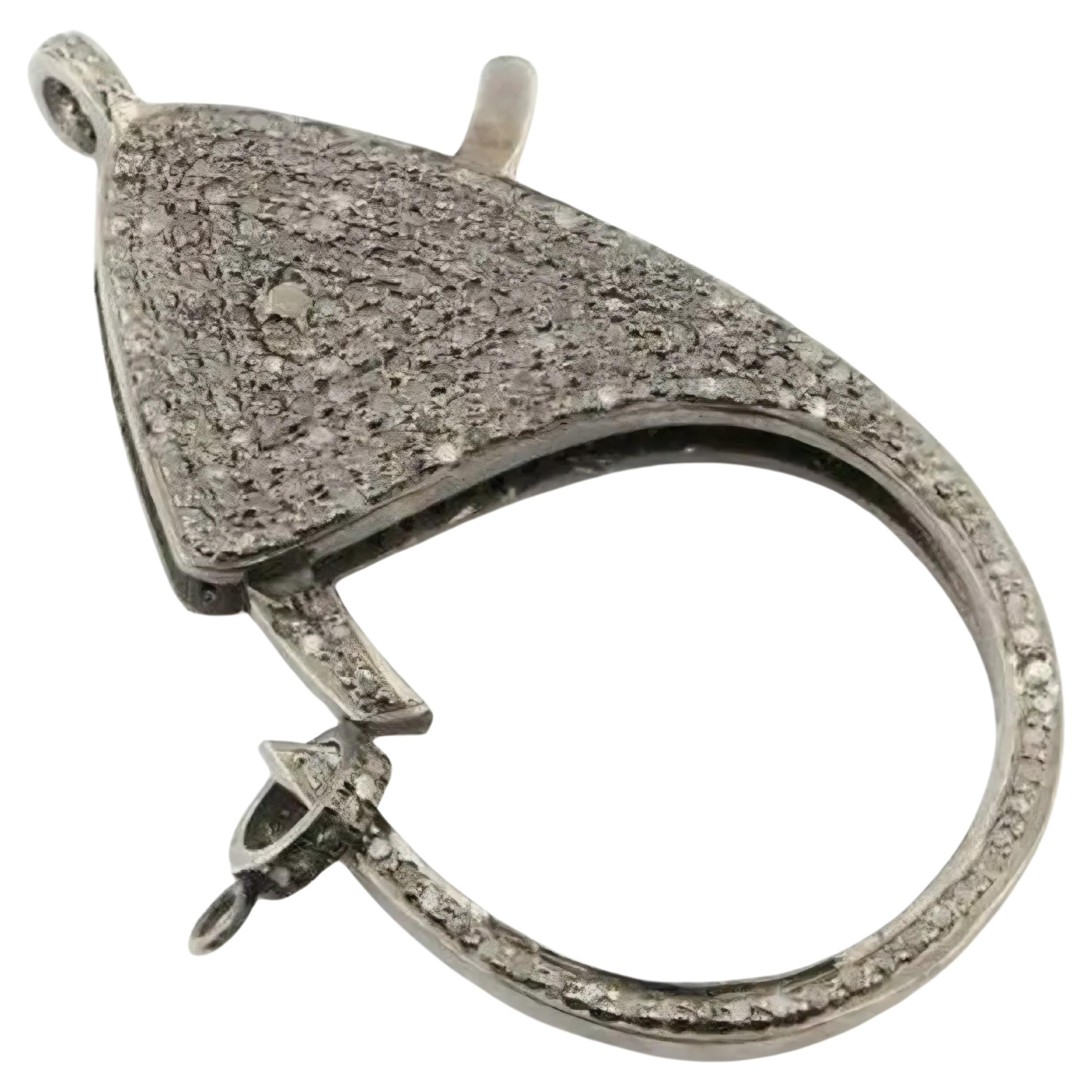 Wholesale 10Pc Pave Diamond Lobster Clasp 925 Silver Necklace Connector Findings