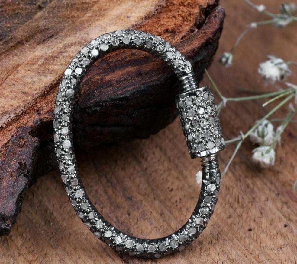 Pave Diamond Lobster Clasp 925 Silver Diamond Necklace Connector Findings Supply
Light weight can be worn everyday

Additional information:
Condition: New: A brand-new, unused, unopened, undamaged item (including handmade items). See the seller's