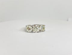 PREZZO DI VENDITA - NON SI ACCETTANO OFFERTE, anello mini con diamante naturale da 3,76 carati in oro bianco 14K