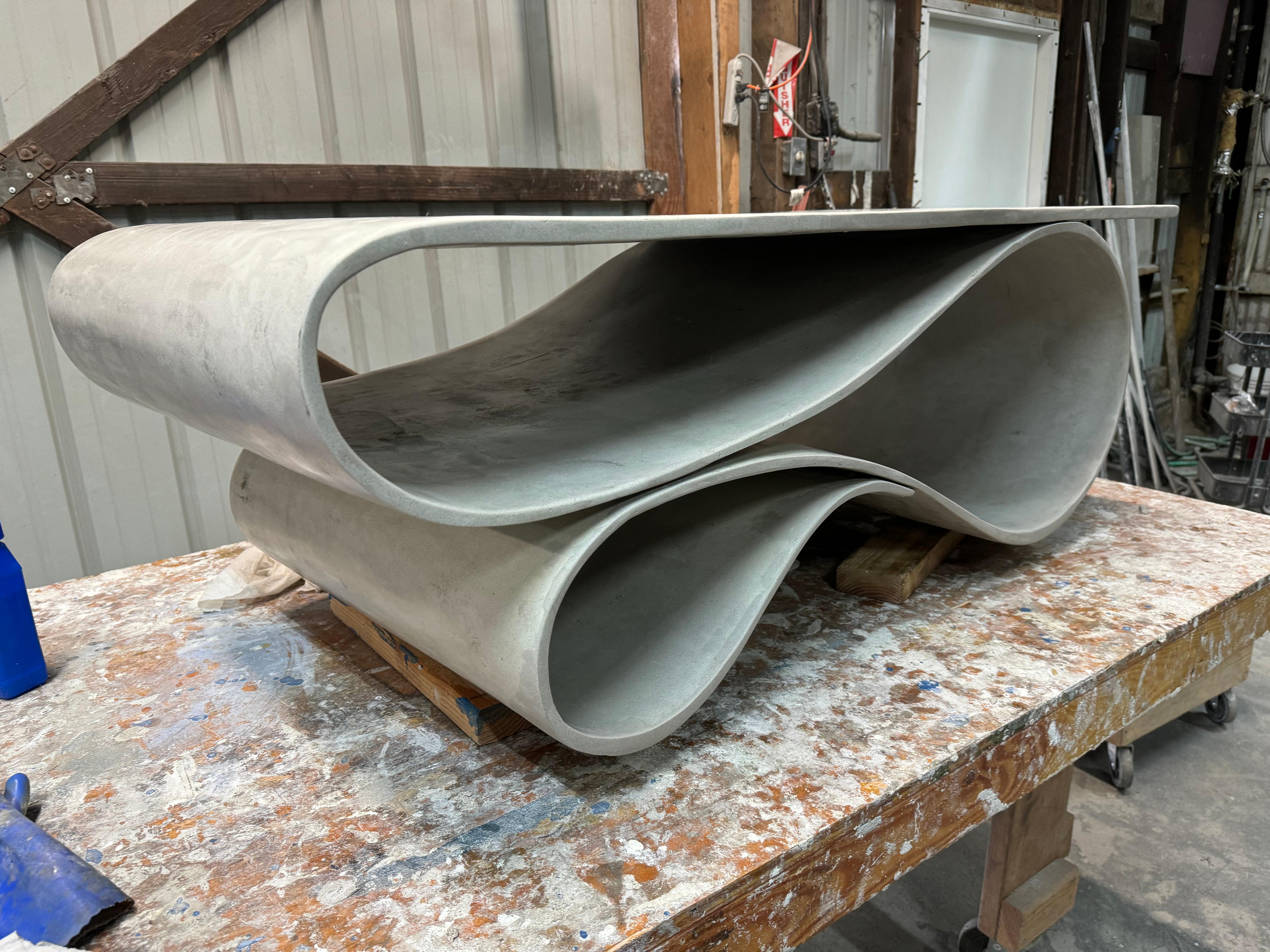 Whorl Coffee Table in Concrete Canvas by Neal Aronowitz For Sale 5