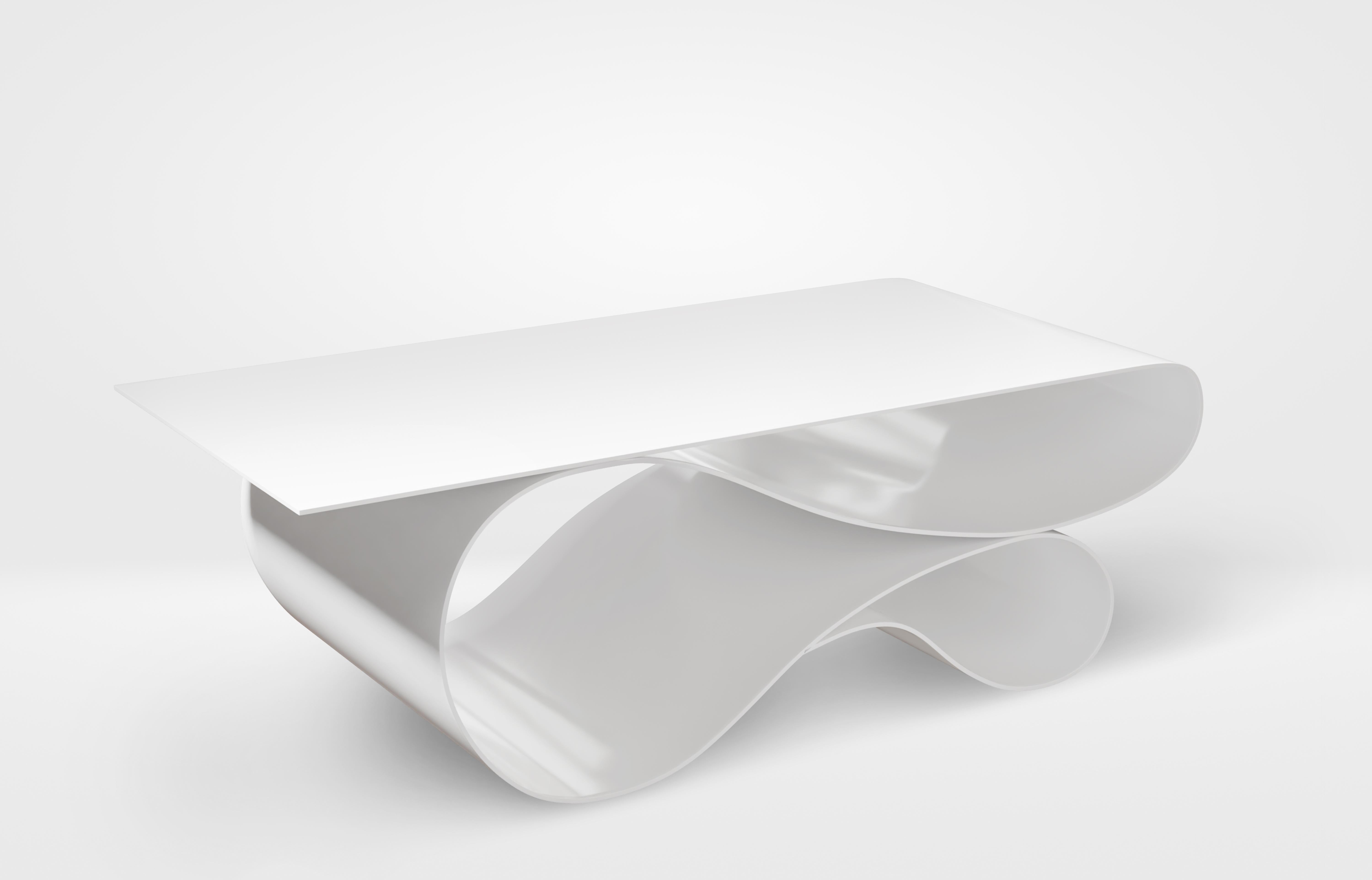 Américain Table basse Whorl en aluminium peint par Neal Aronowitz en vente