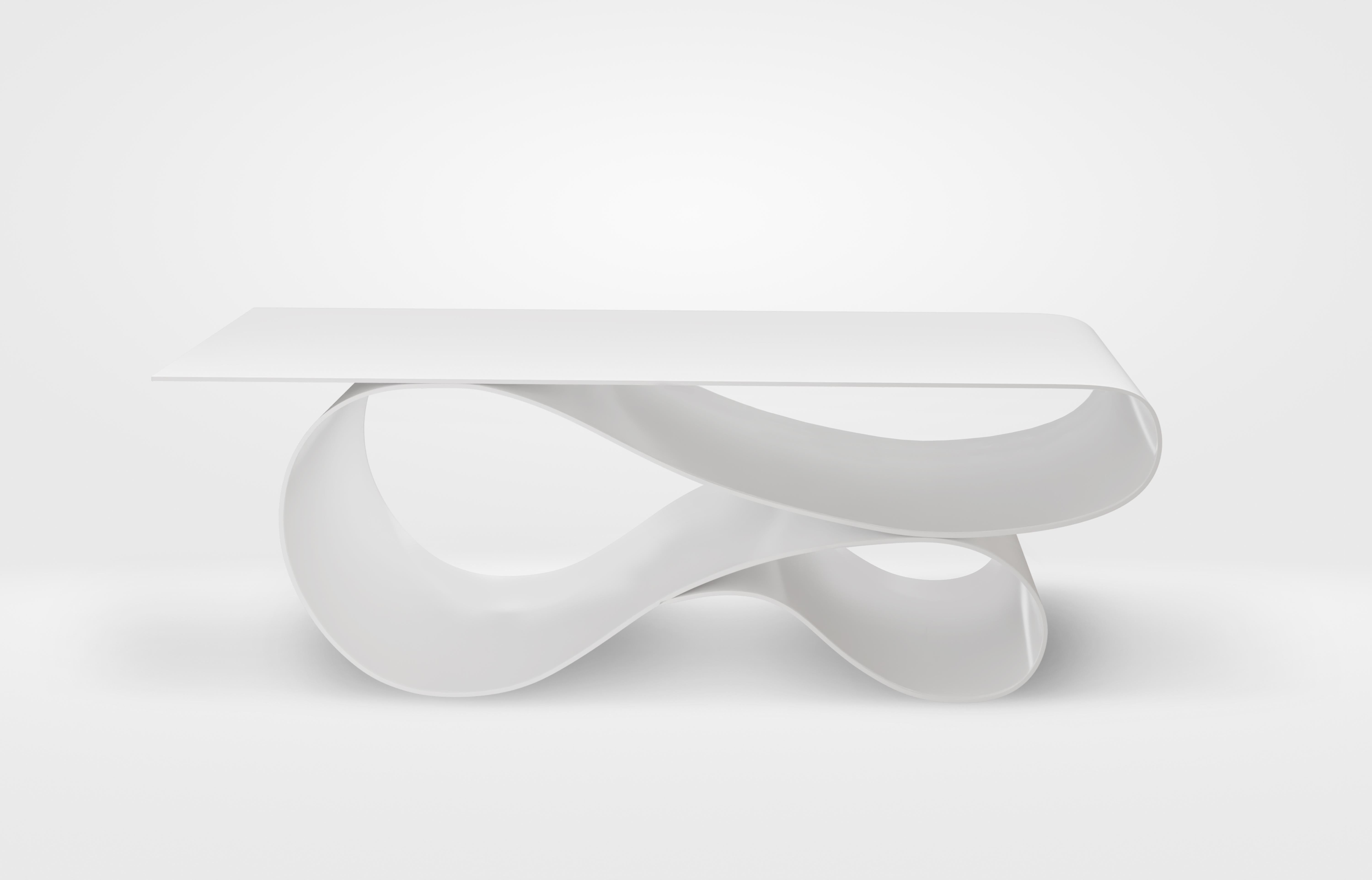 Fait main Table basse Whorl en aluminium peint par Neal Aronowitz en vente