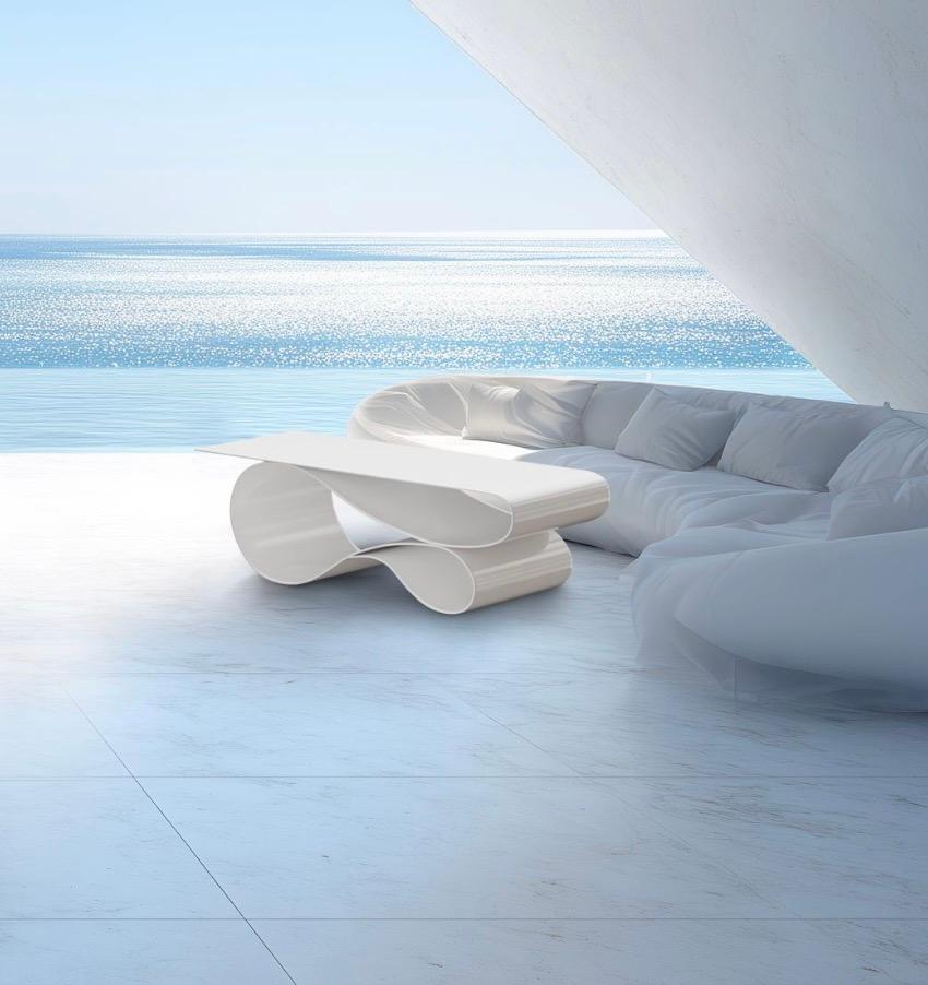 Table basse Whorl en aluminium peint par Neal Aronowitz Neuf - En vente à Portland, OR