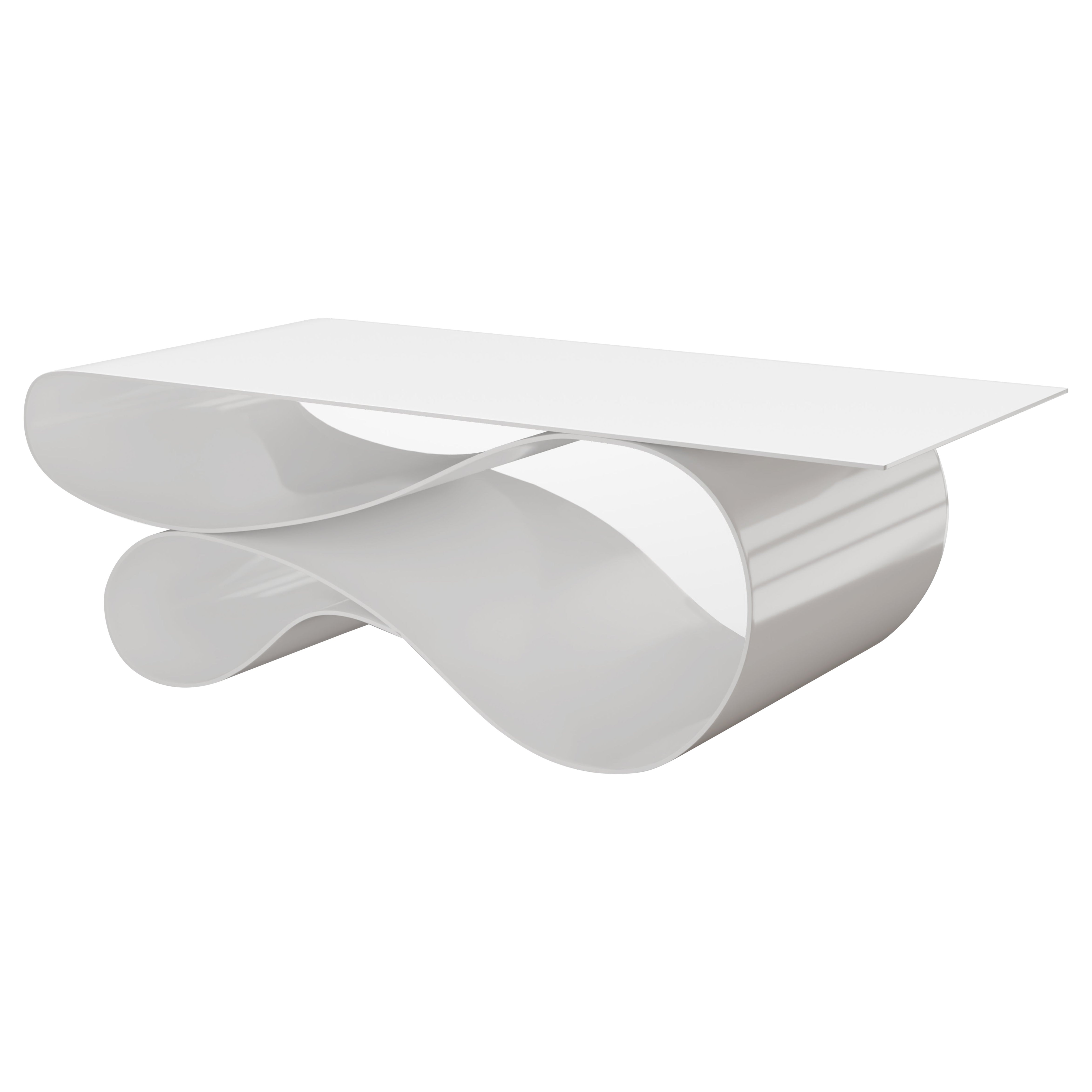 Table basse Whorl en aluminium peint par Neal Aronowitz en vente