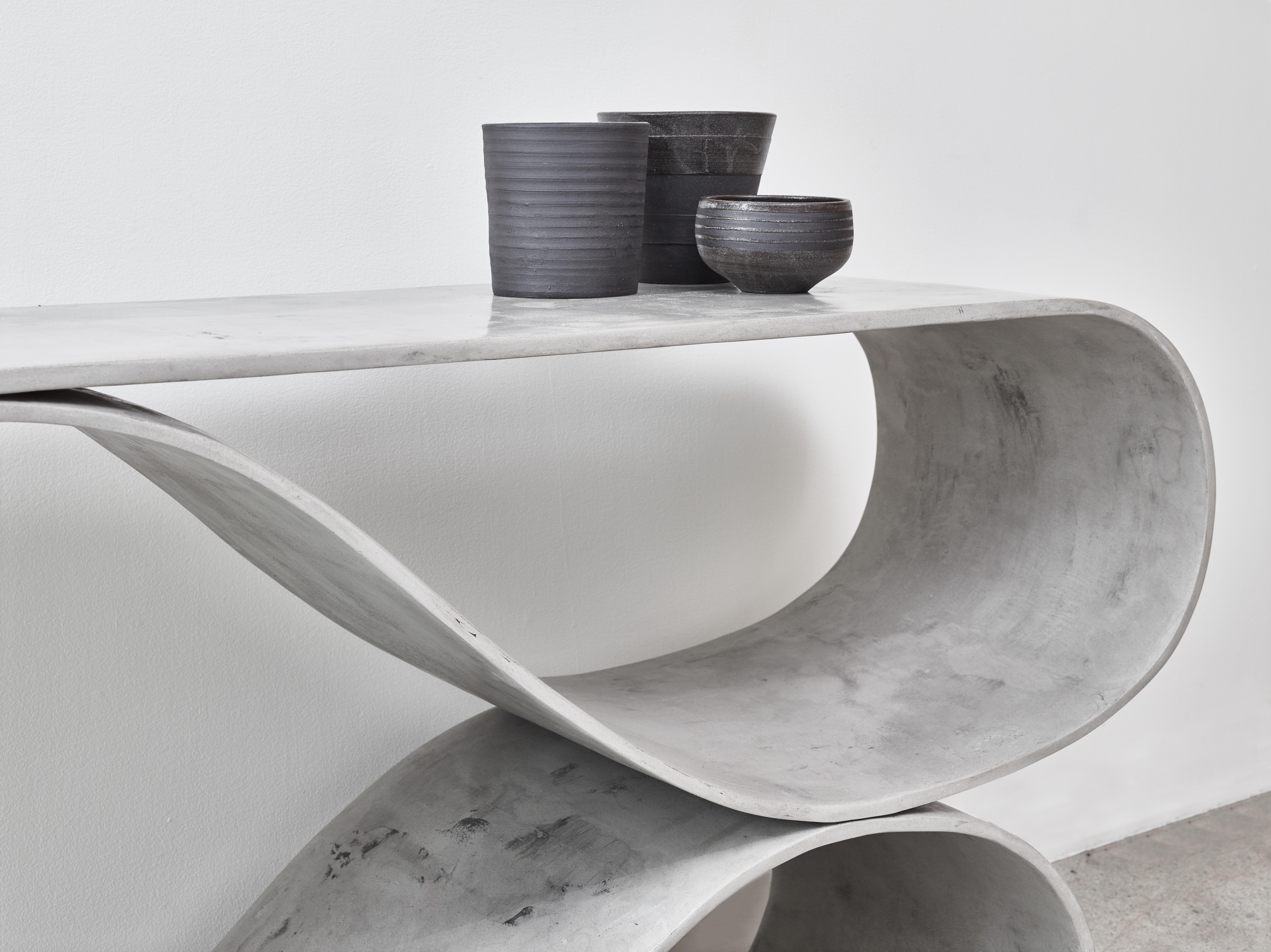 Whorl Console in Concrete Canvas by  Neal Aronowitz Design For Sale 5