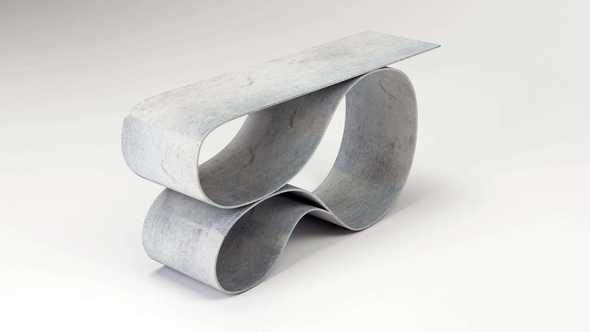 Post-Modern Whorl Console in Concrete Canvas by  Neal Aronowitz Design For Sale