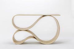 Whorl Console in White Polished Concrete by Neal Aronowitz Design