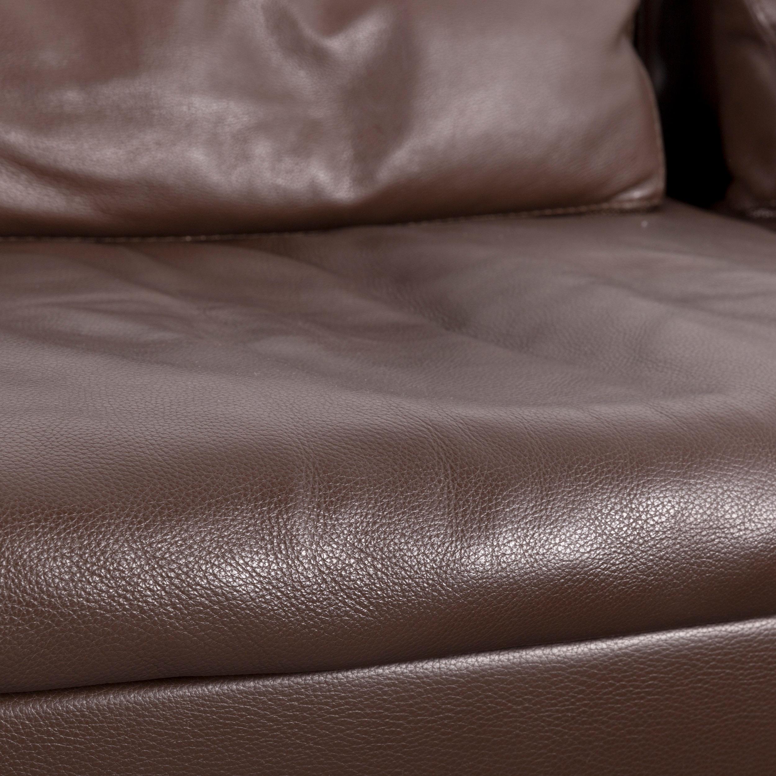 Who's Perfect Boston Corner Sofa Brown Leather 1