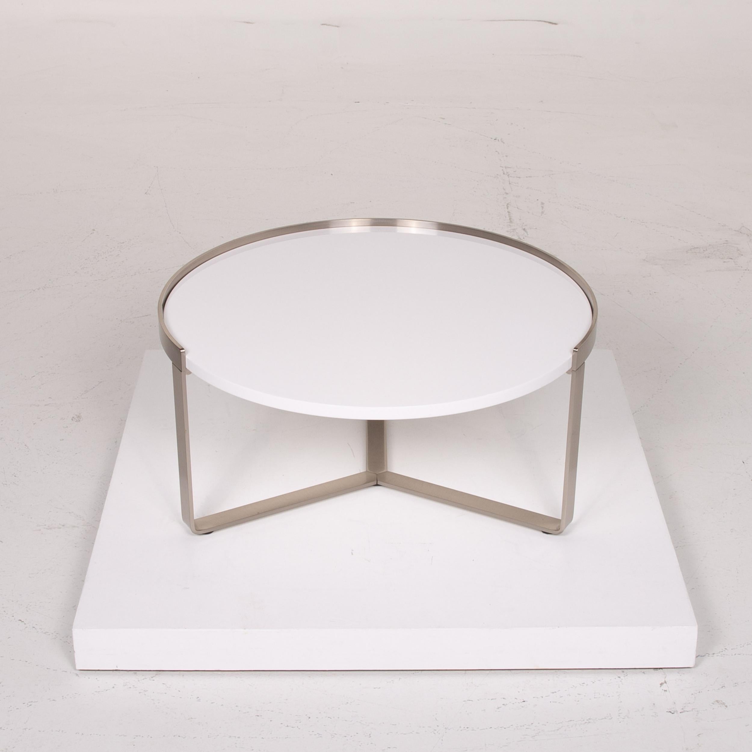 Who's Perfect Coffee Table White Set Metal For Sale 3