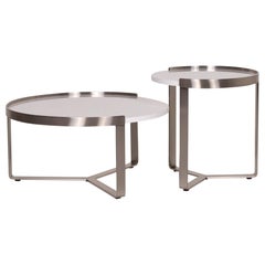 Who's Perfect Coffee Table White Set Metal
