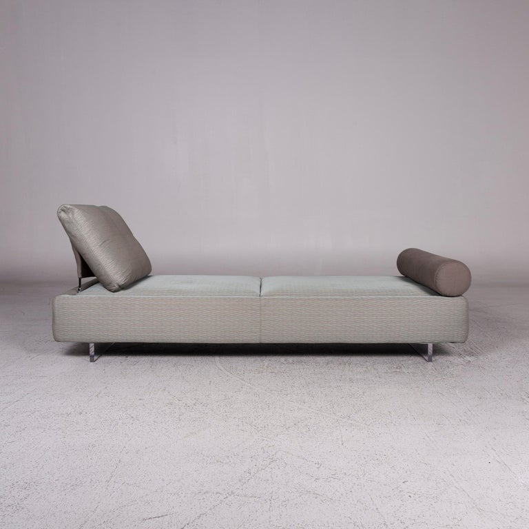 Who's Perfect Fabric Sofa Mint Gray Three-Seat Sofa Bed ...