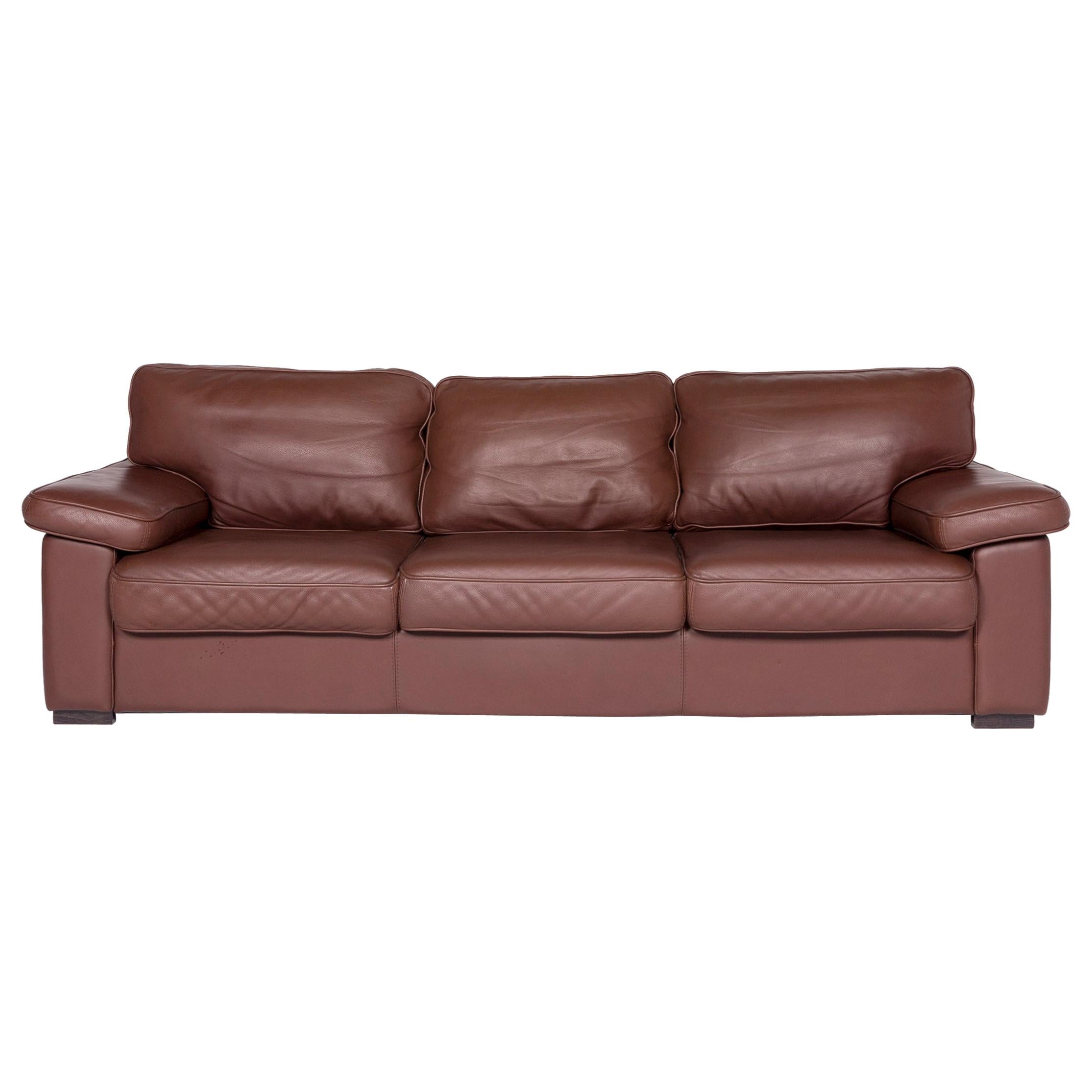 Who
s Perfect La Nuova Casa Designer Leather Sofa Brown Real Leather For Sale
